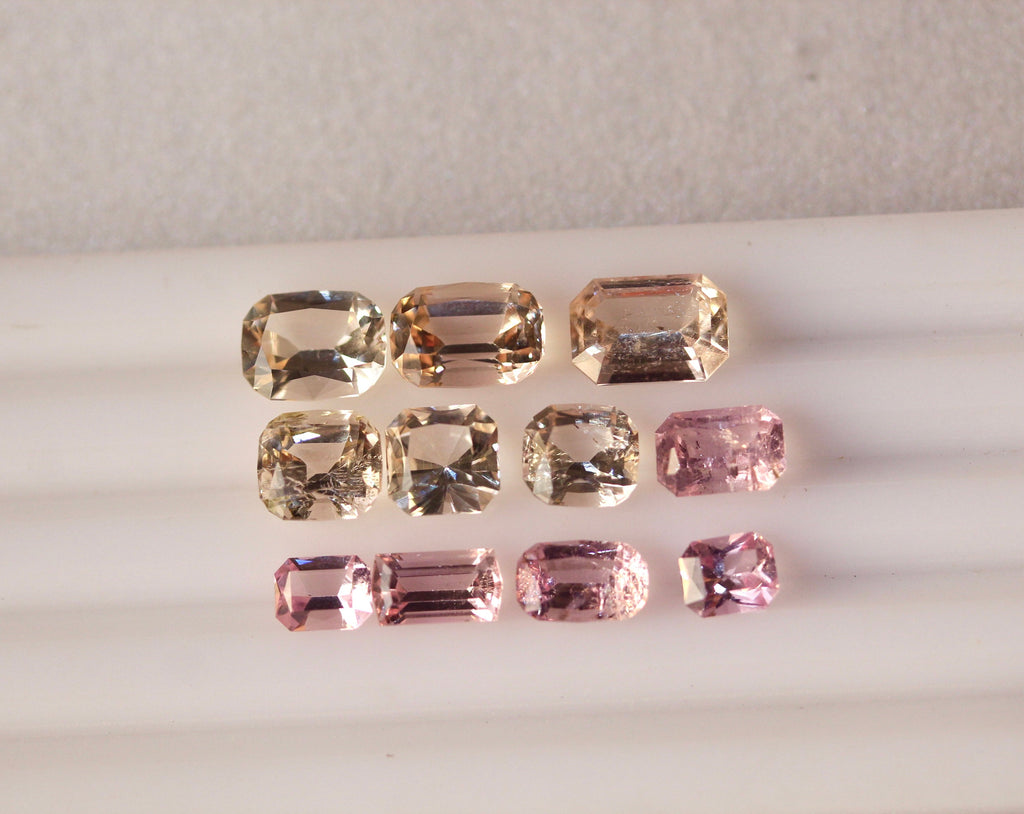 13.67 carats Cushion Emerald Cut Rare Katlang Pink Golden Topaz Deal |  imperial Topaz
