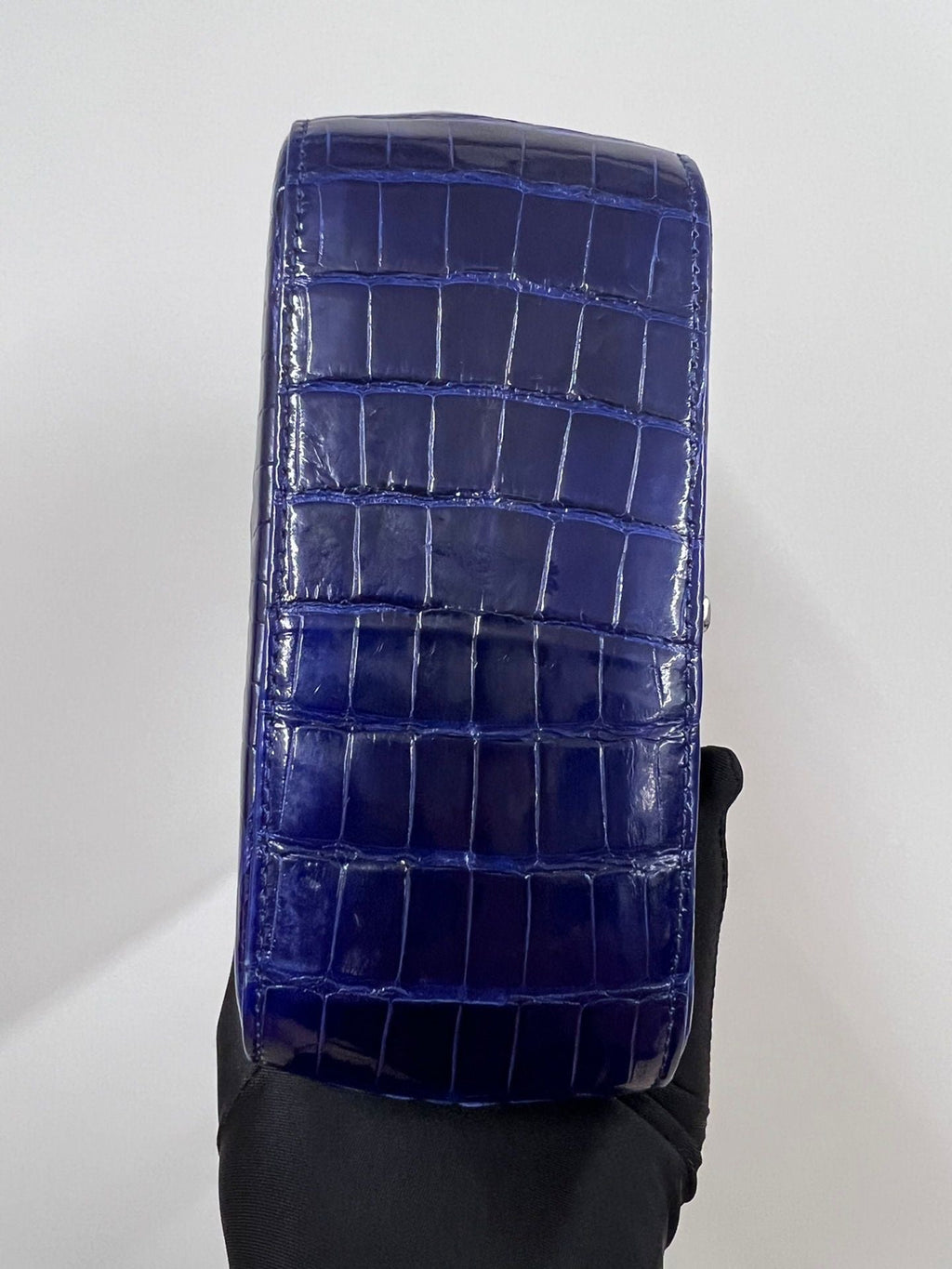 Chanel Blue Alligator mini square Flap Bag