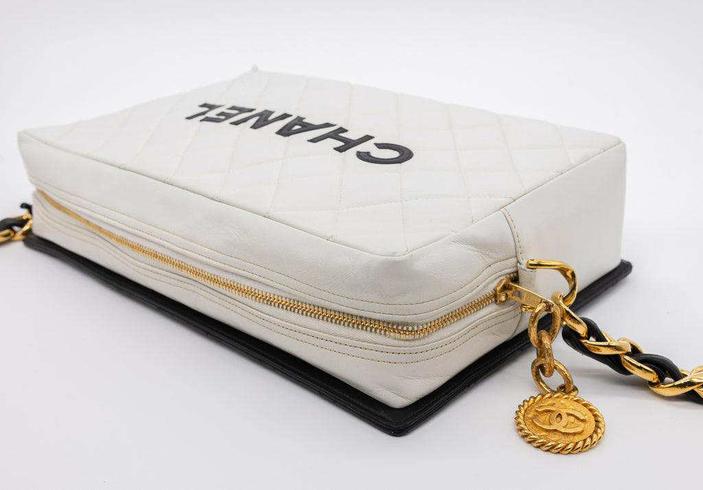 Chanel 1991 Vintage Black & White Shoulder Bag