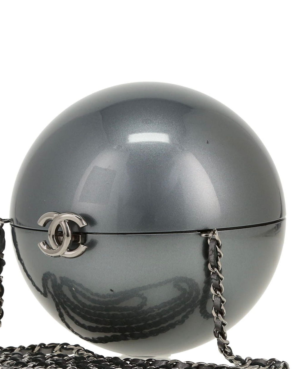 Rare Chanel 2010 Grey Pearl Minaudière