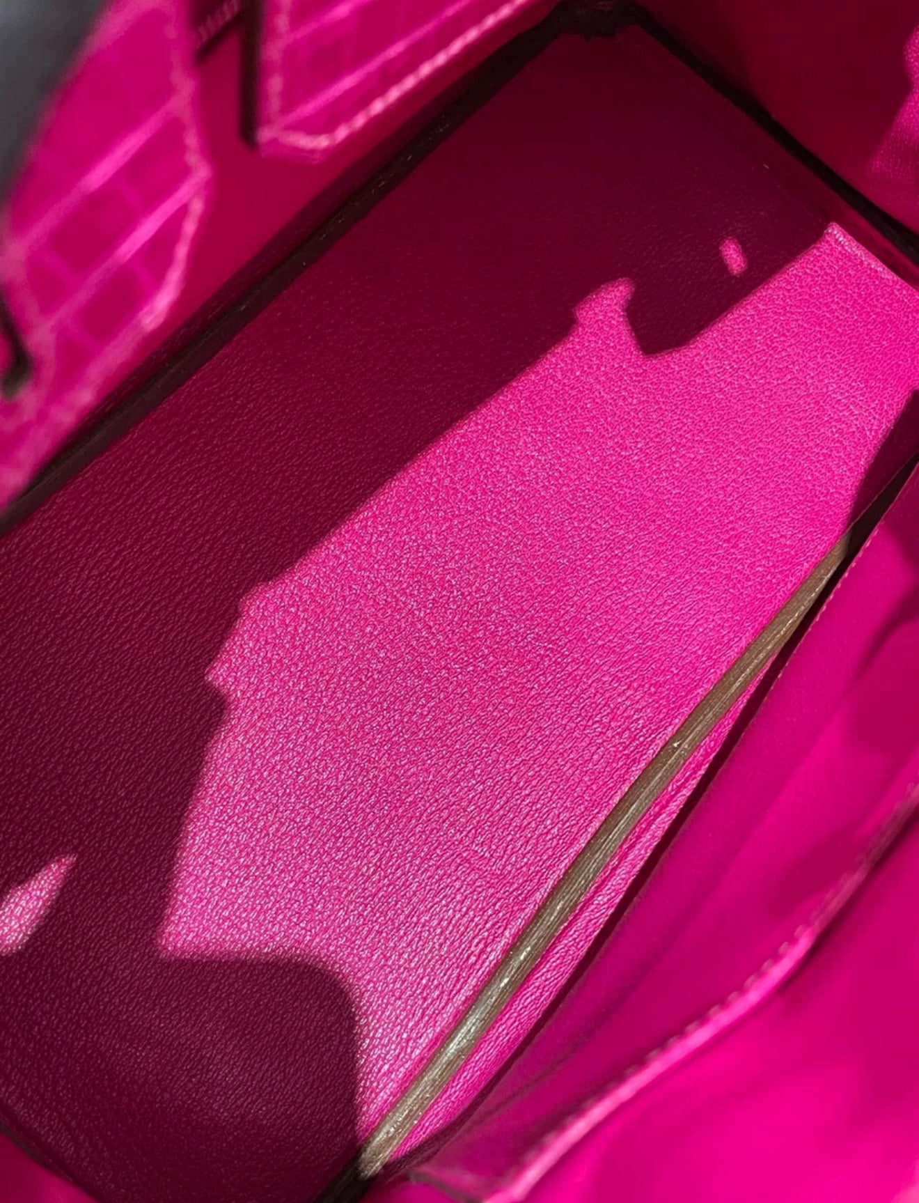 HERMÈS Birkin 30 Rose Scheherazade (J5) Shiny Niloticus Crocodile Palladium hardware