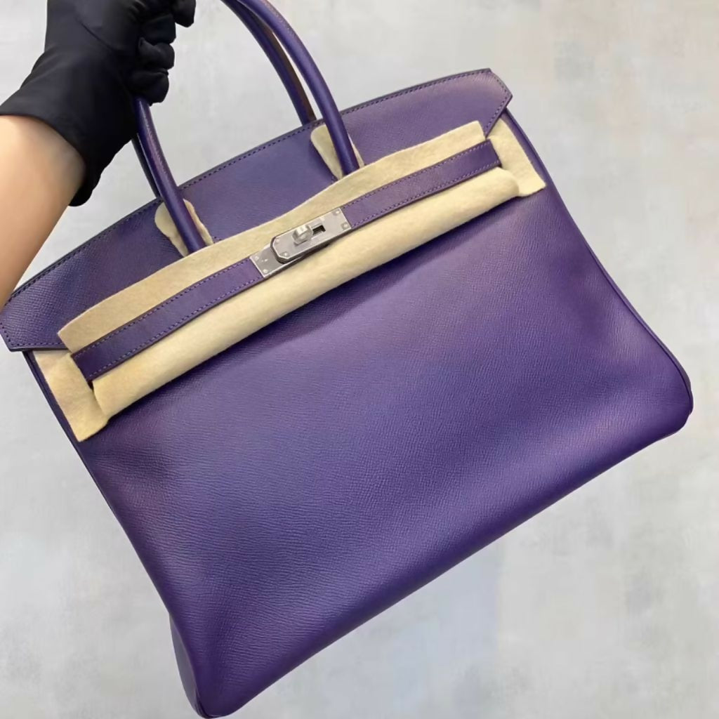 Hermès Birkin 35 Iris Epsom Leather Palladium Hardware