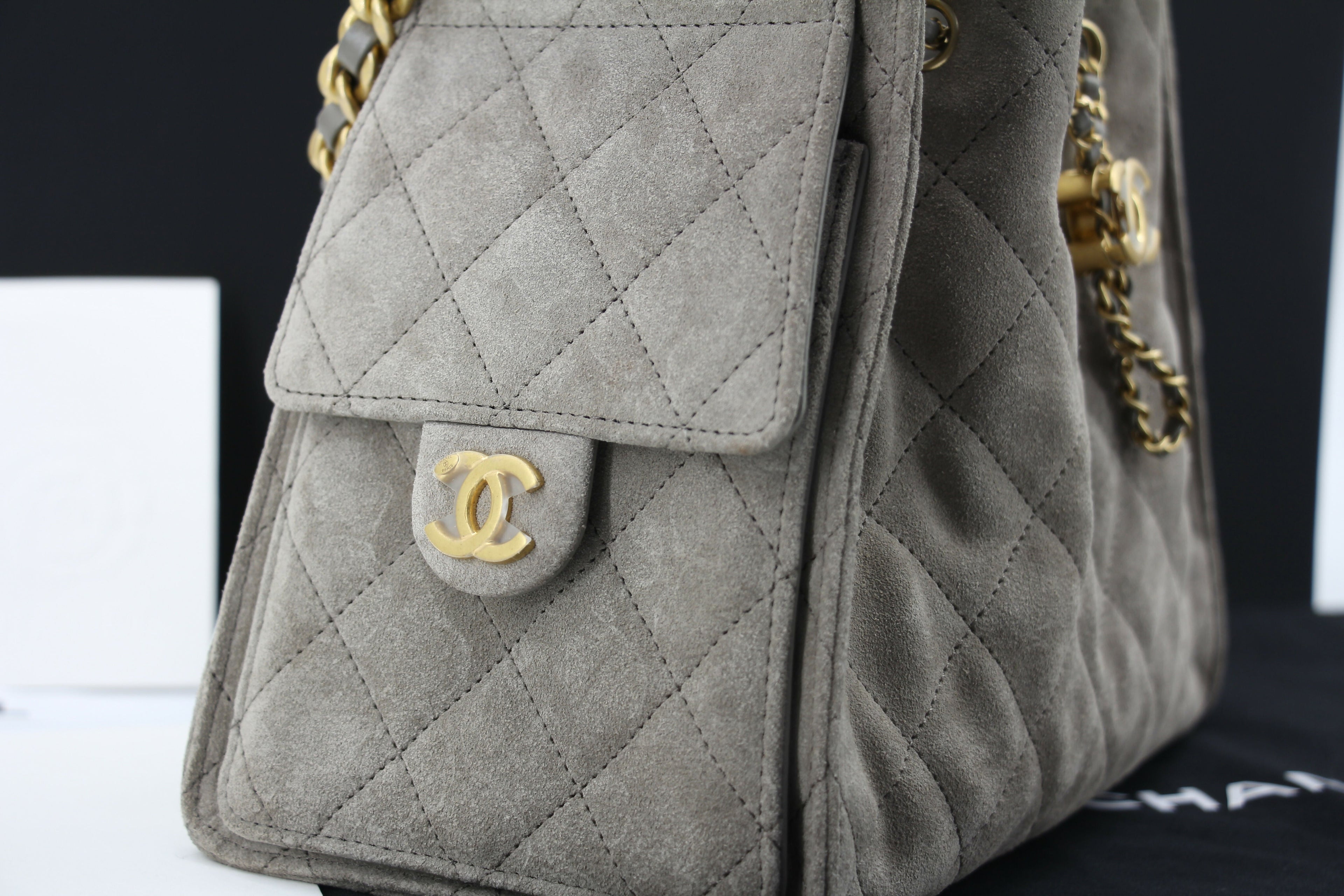Chanel 2024 Suede & Metal Brown Hobo Bag