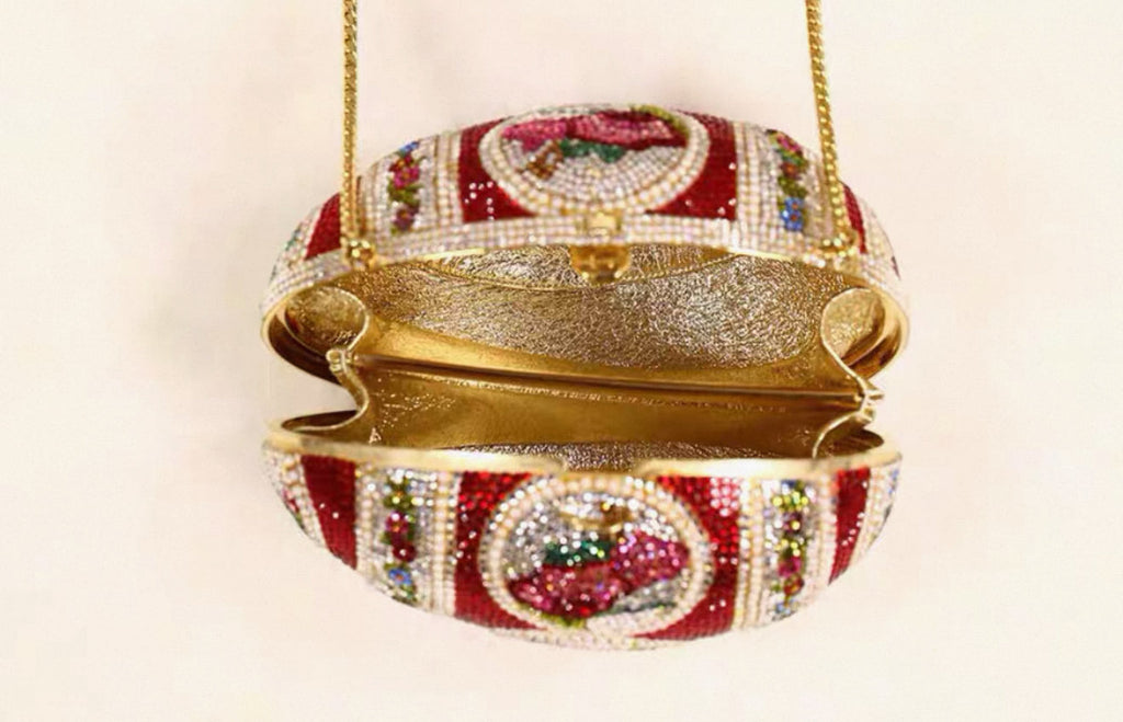 Judith Leiber Super Limited Edition 'Faberge Egg' Crystal Evening Bag Minaudières