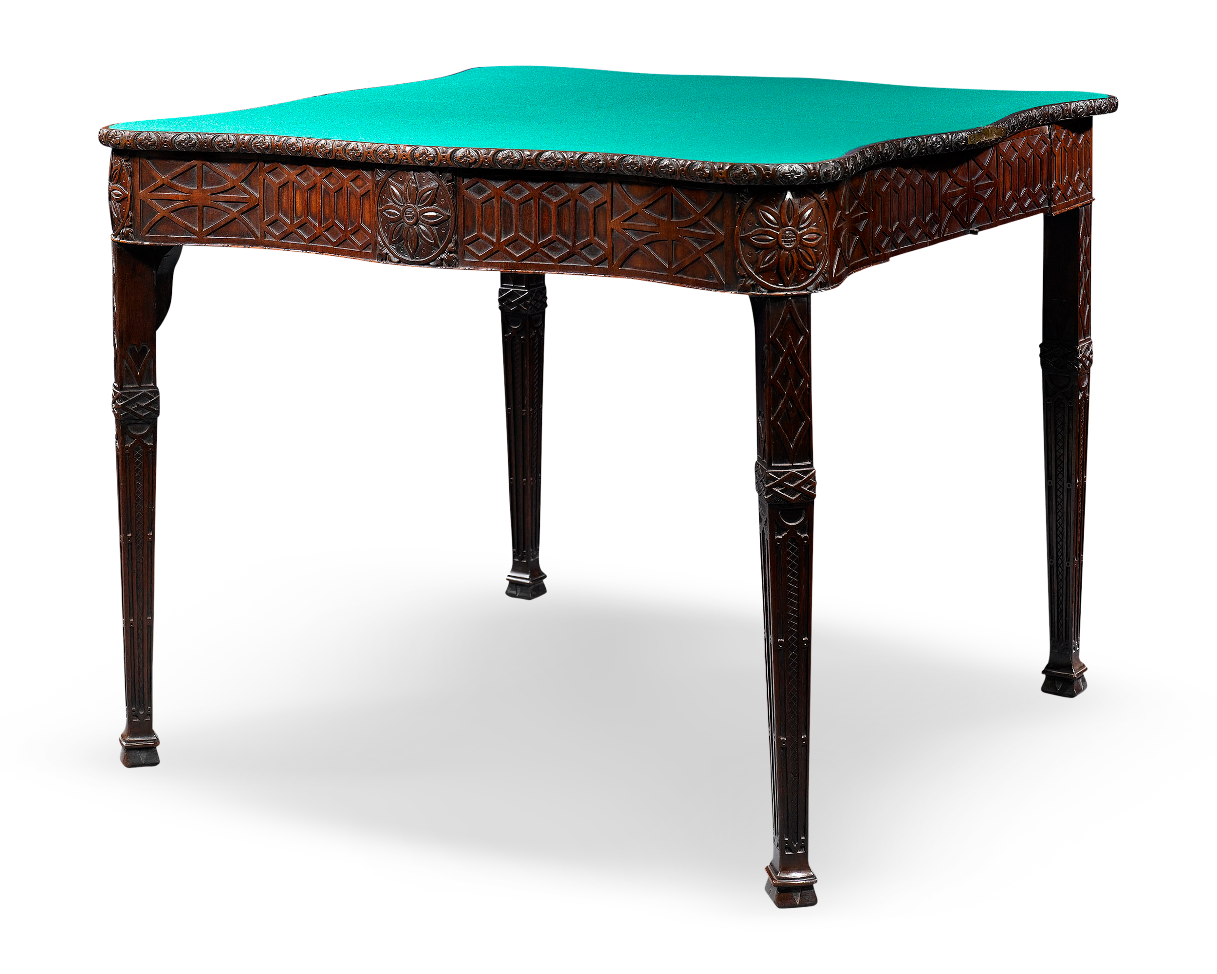 George  III Mahogany Concertina Card Table