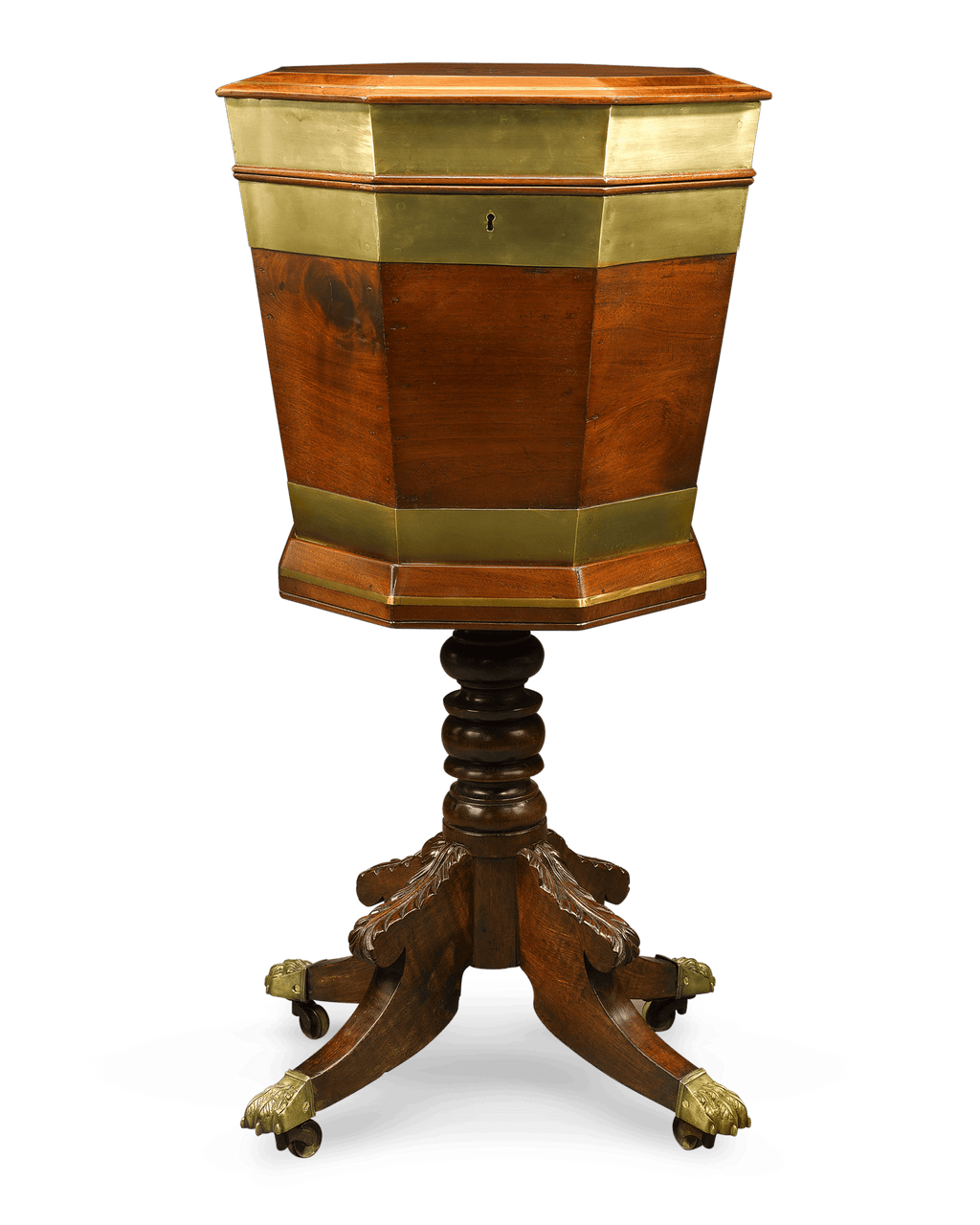 Set includes an extremely rare and beautifully crafted octagonal wine cooler