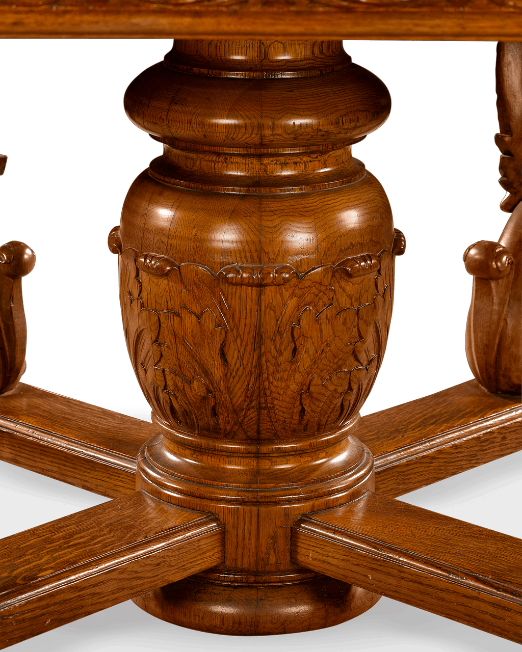 Even the central table support is finely carved