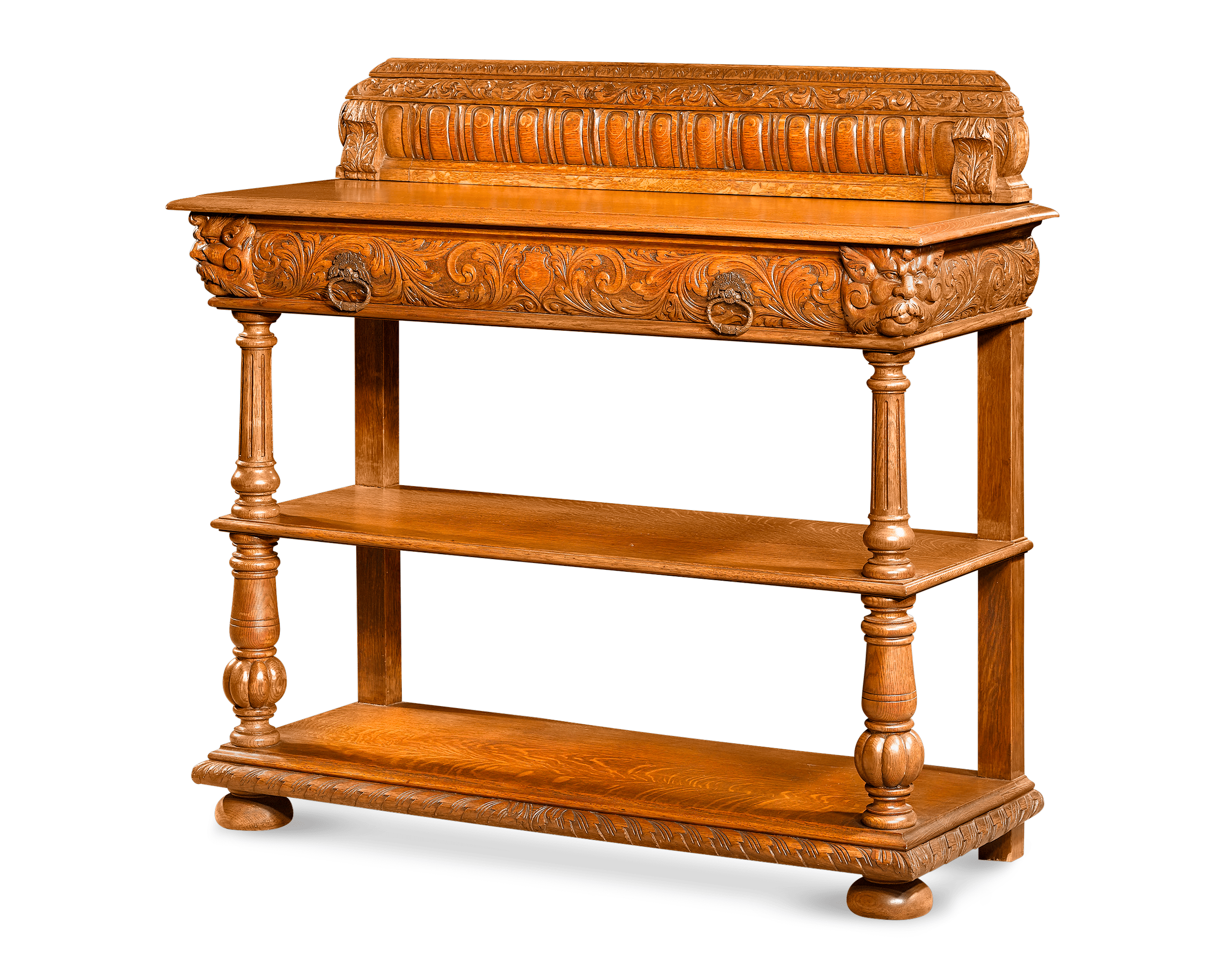 The matching buffet also boasts incredible carvings