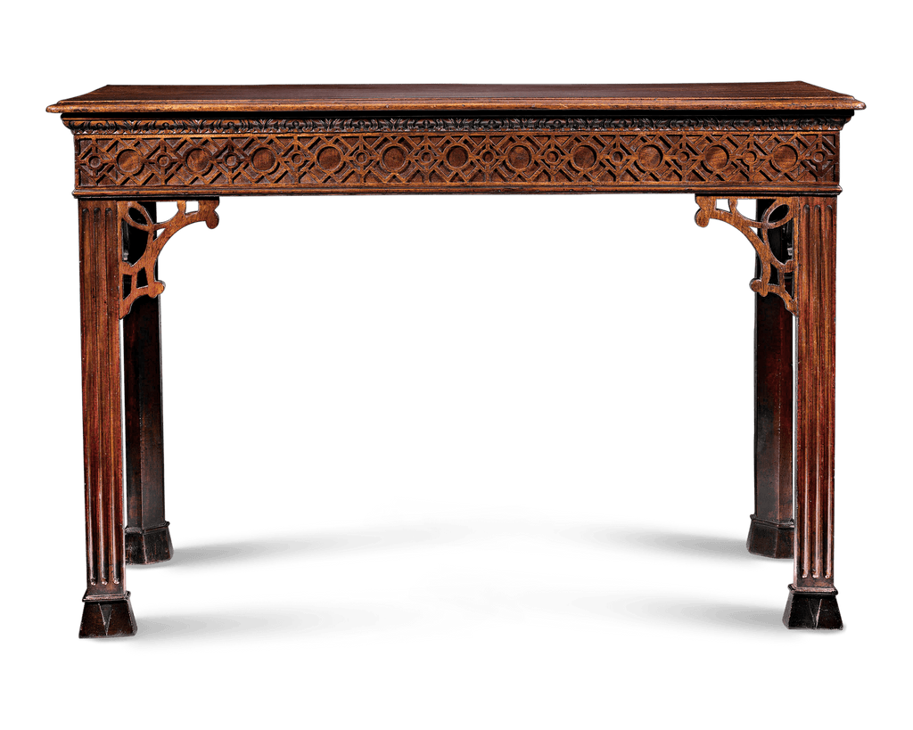 Chinese Chippendale Mahogany Console Table