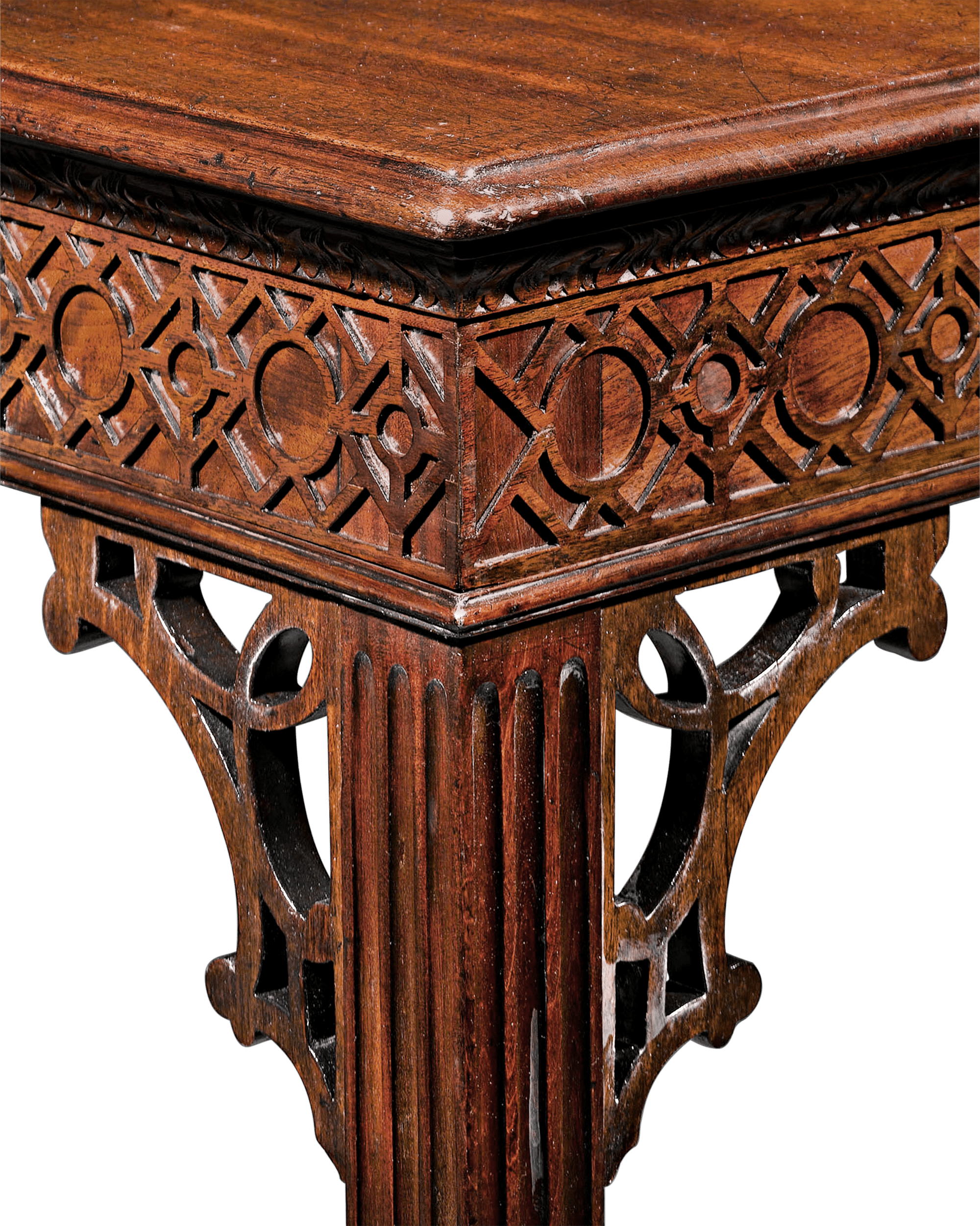 Chinese Chippendale Mahogany Console Table