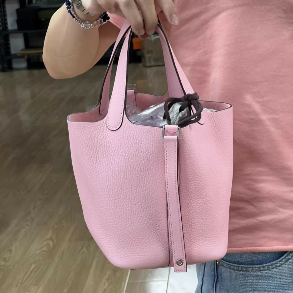 Hermes Picotin 18 3Q Rose Sakura Palladium Hardware