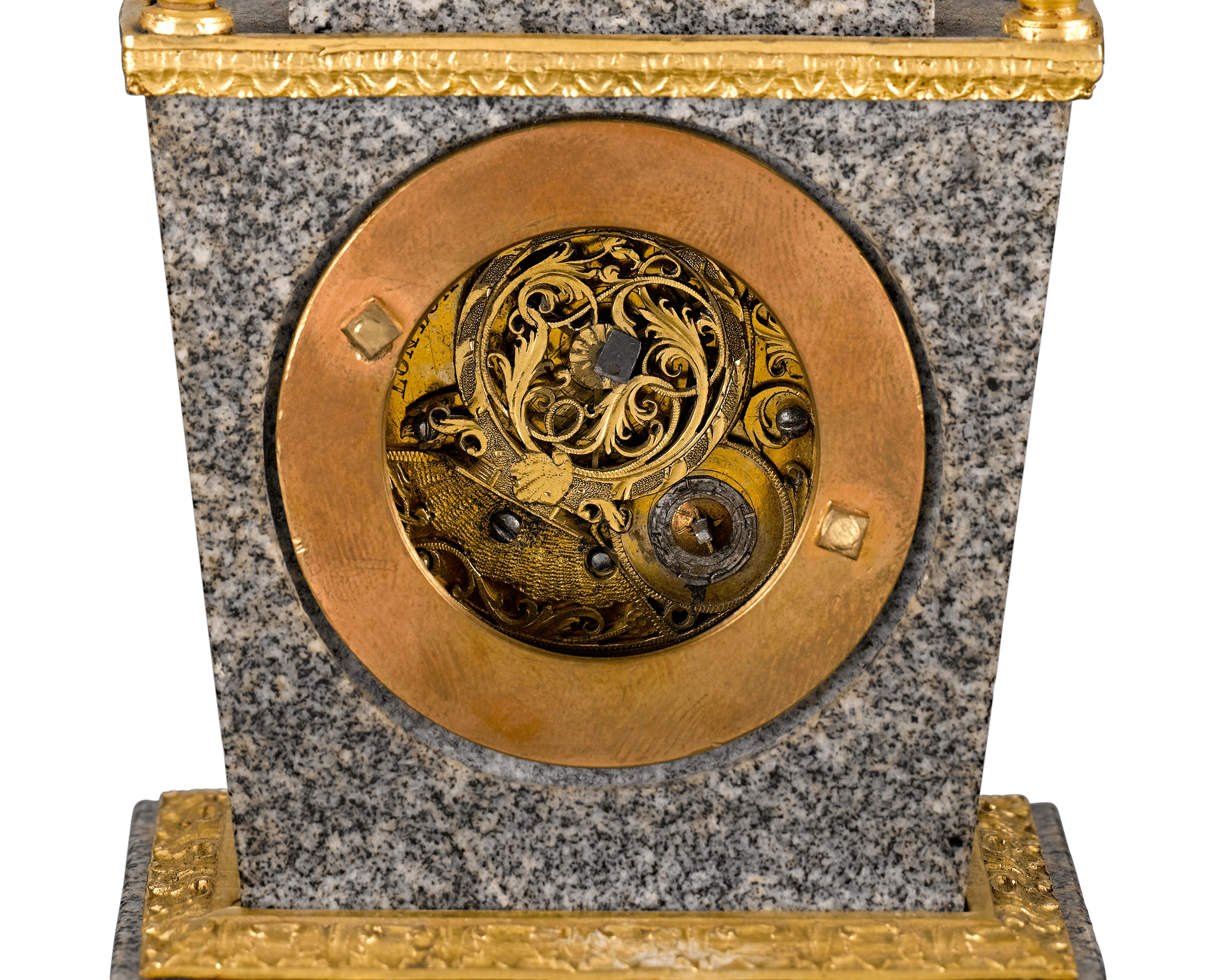 English Porphyry Clock by Ellicott