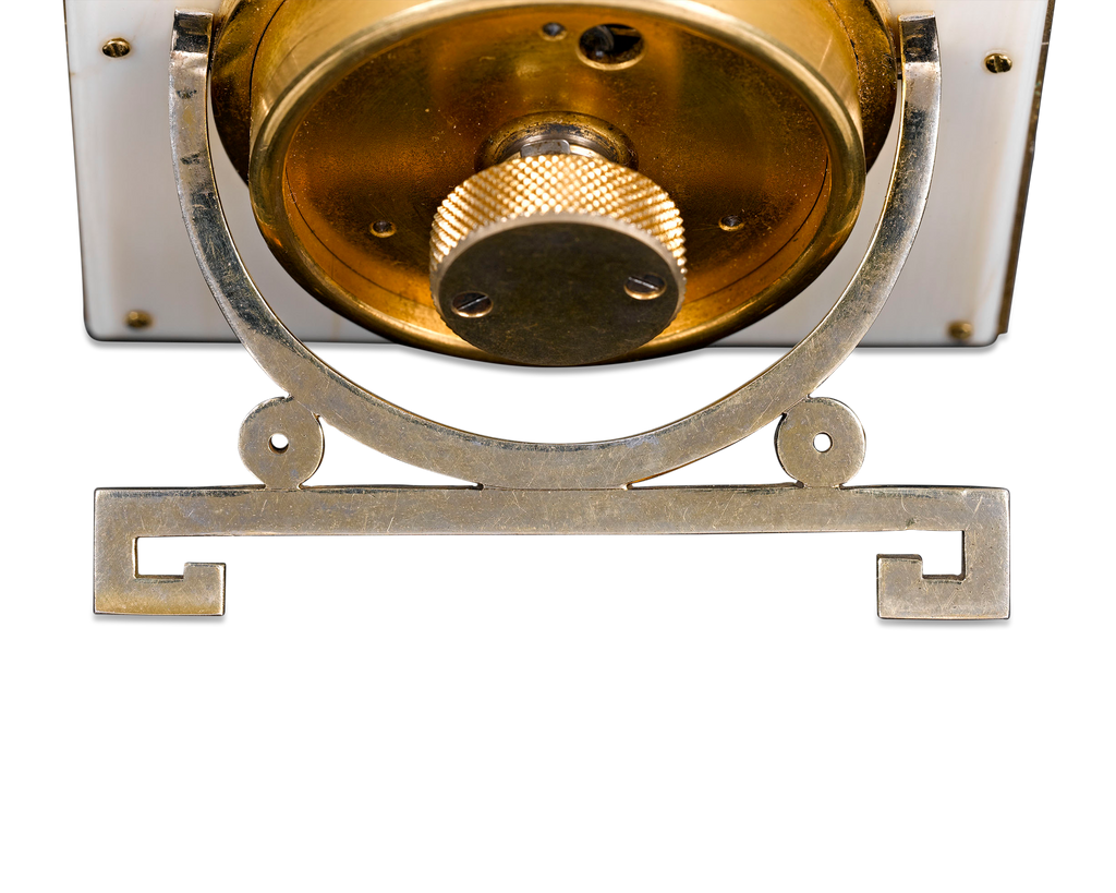 A stand allows this clock to easily remain in view