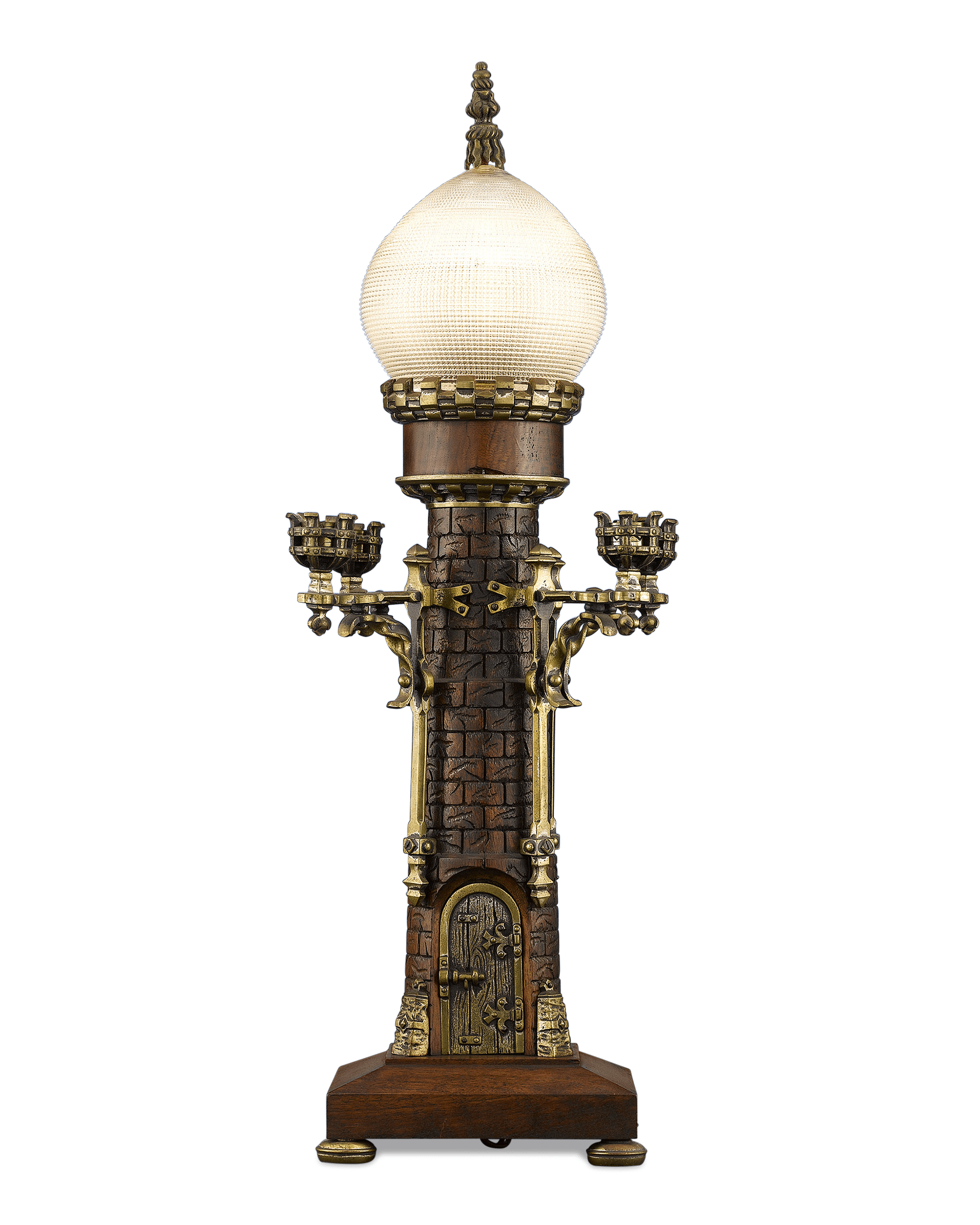 Medieval Castle Clock Garniture