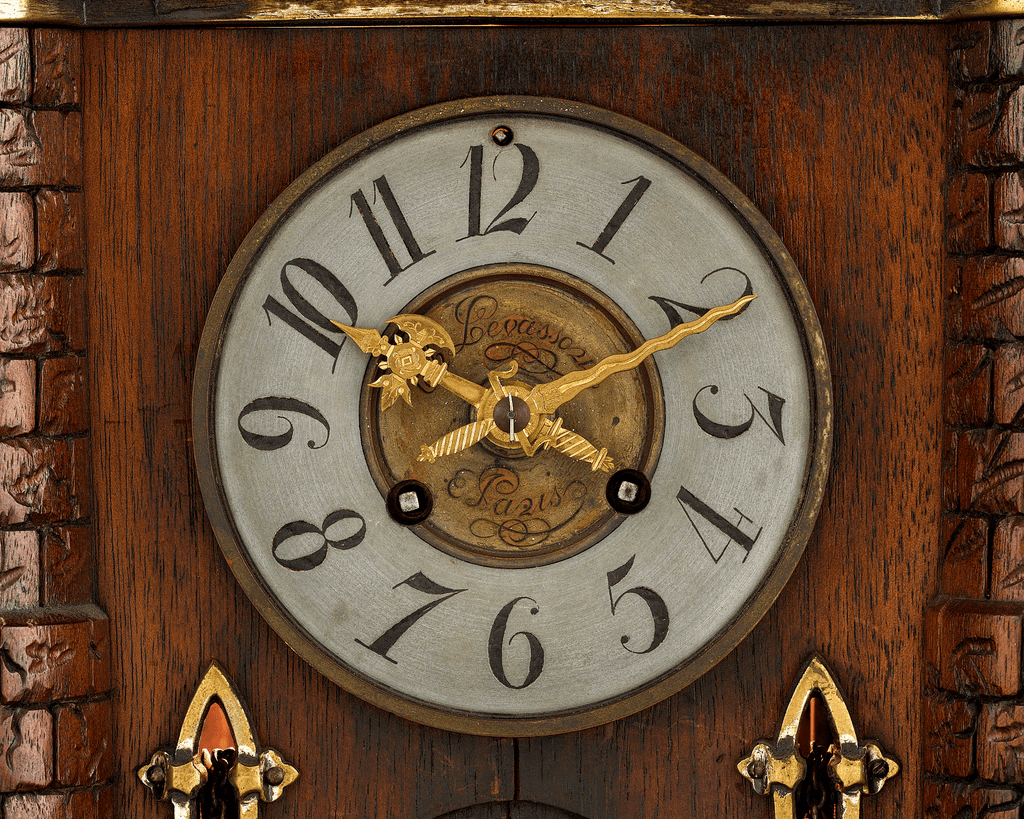 Medieval Castle Clock Garniture