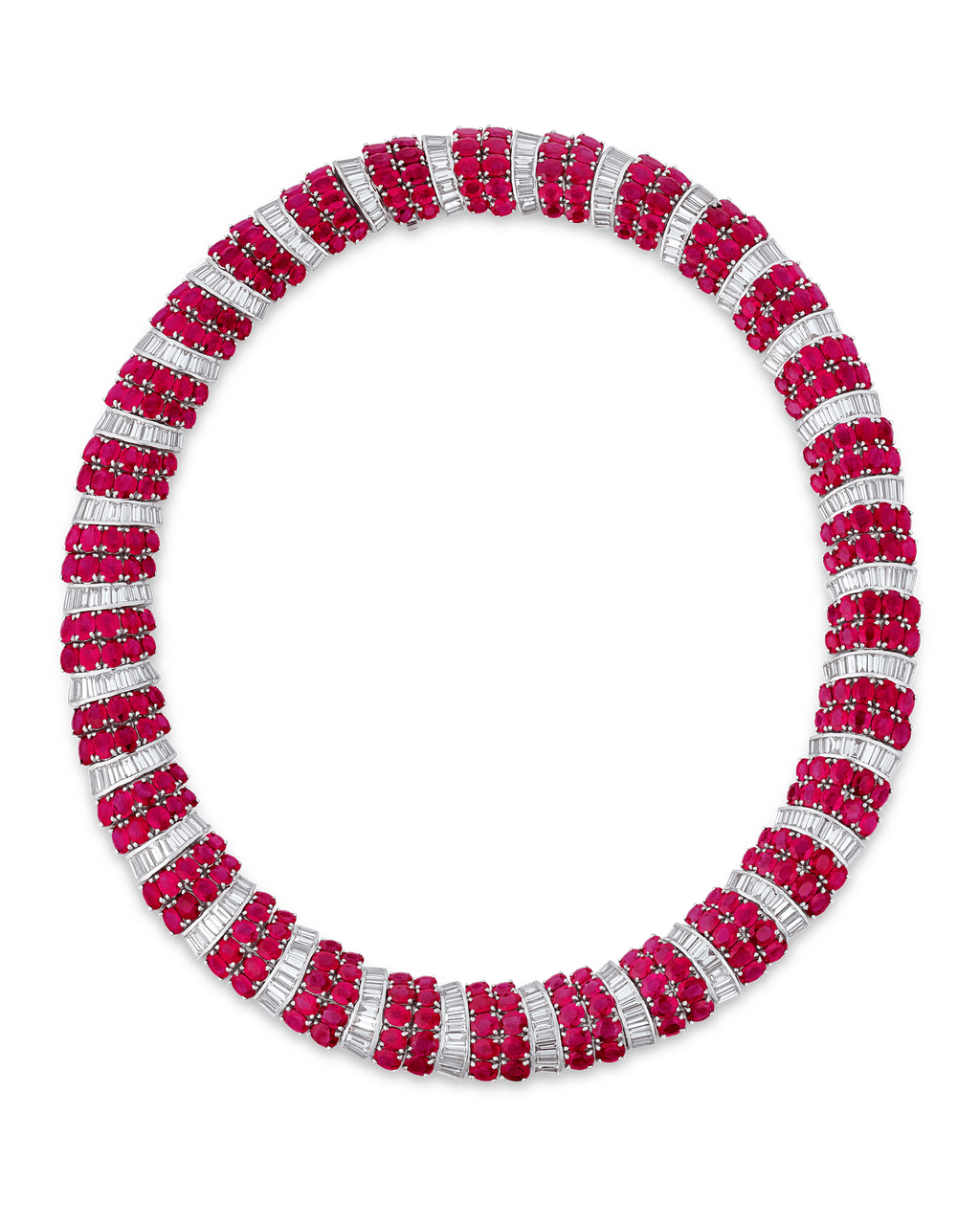 Burma Ruby and Diamond Necklace