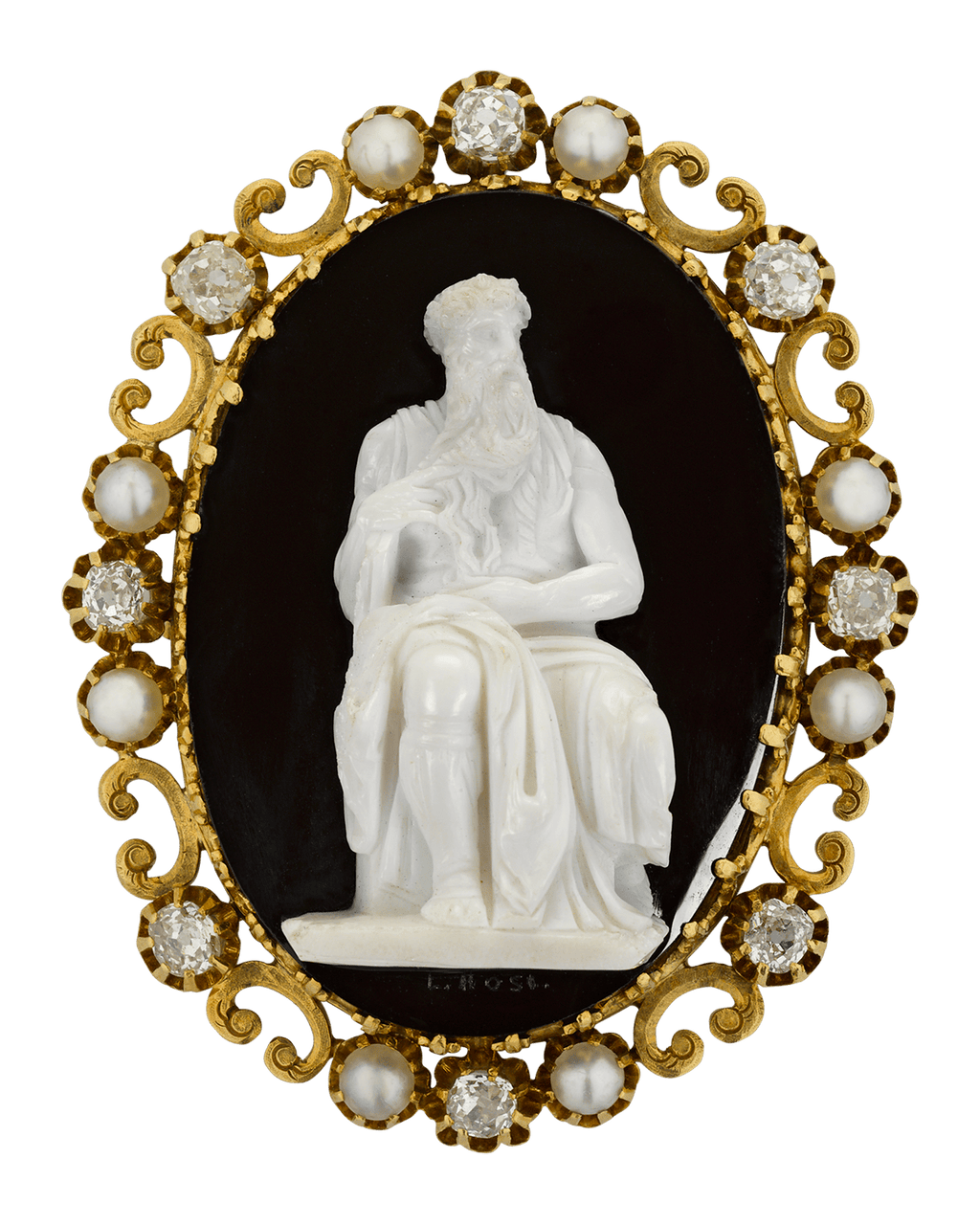 Antique Moses Cameo Brooch