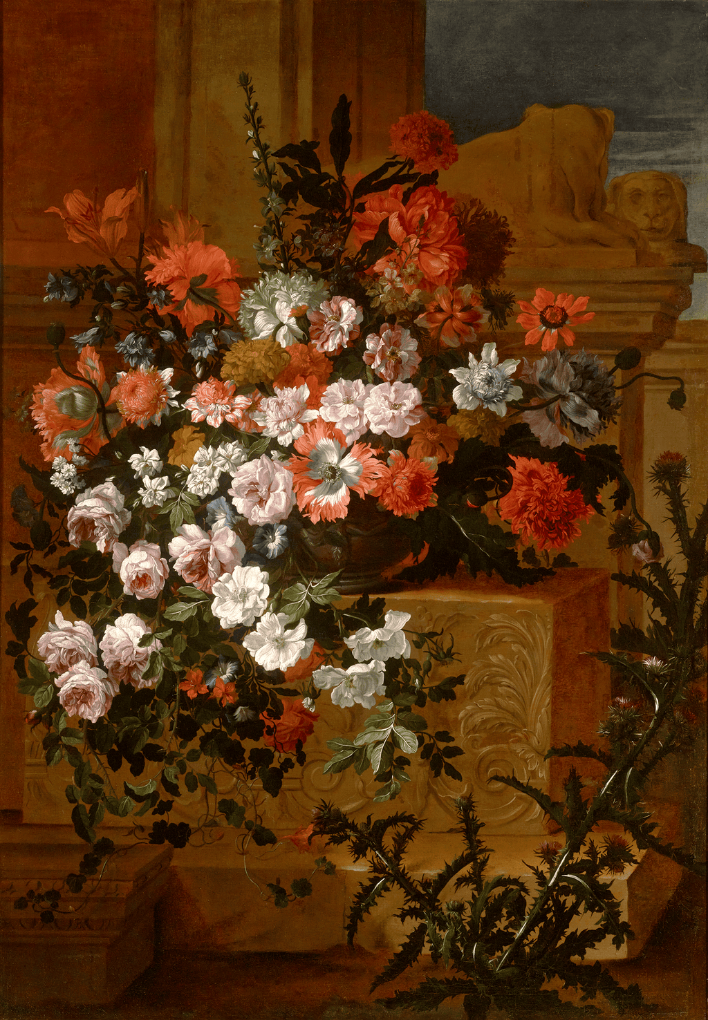 Still Life with Flowers by Jean-Baptiste Monnoyer