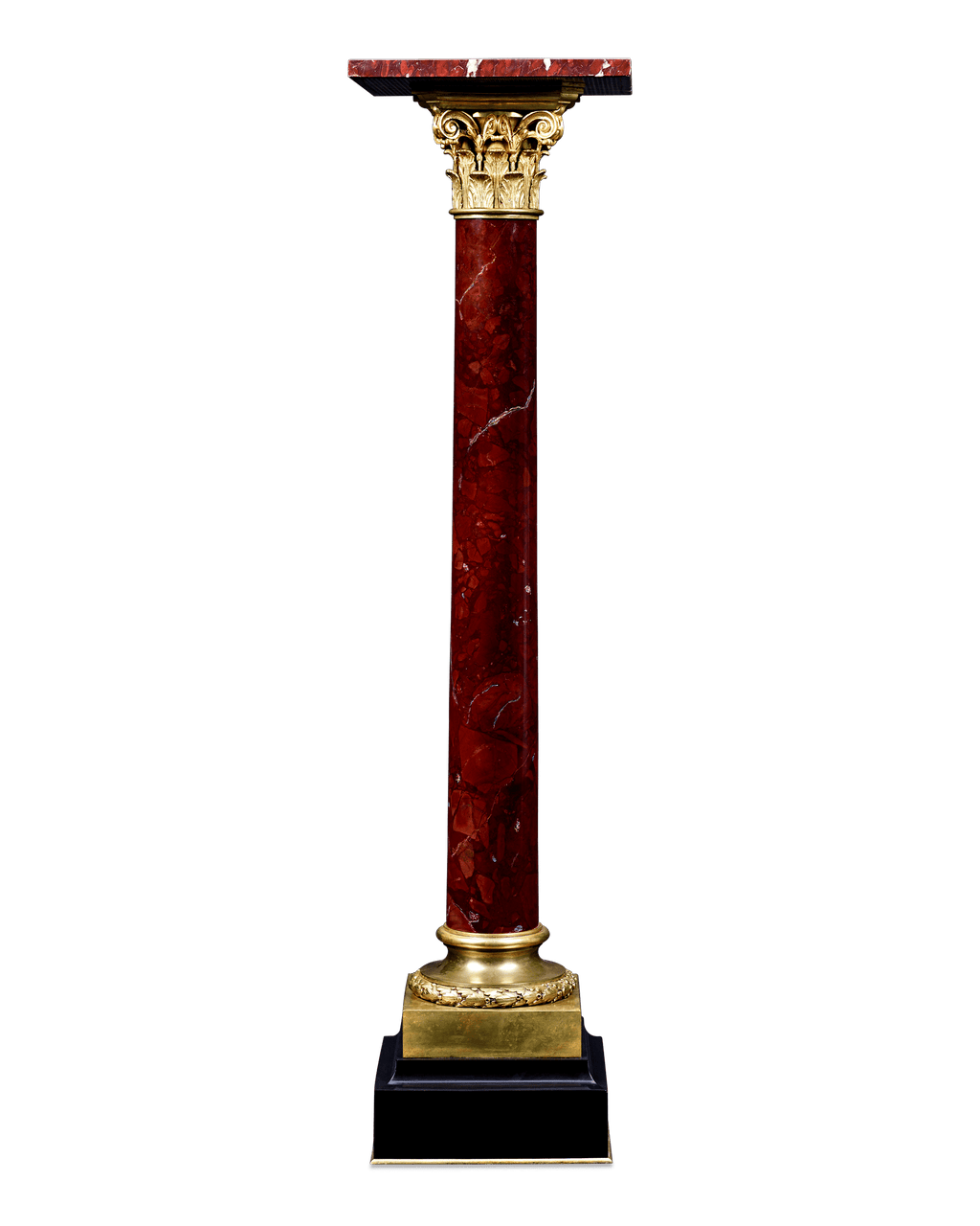 Gilt Bronze and Marble Pedestal