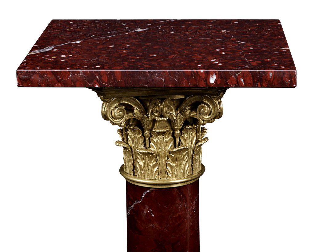 Gilt Bronze and Marble Pedestal