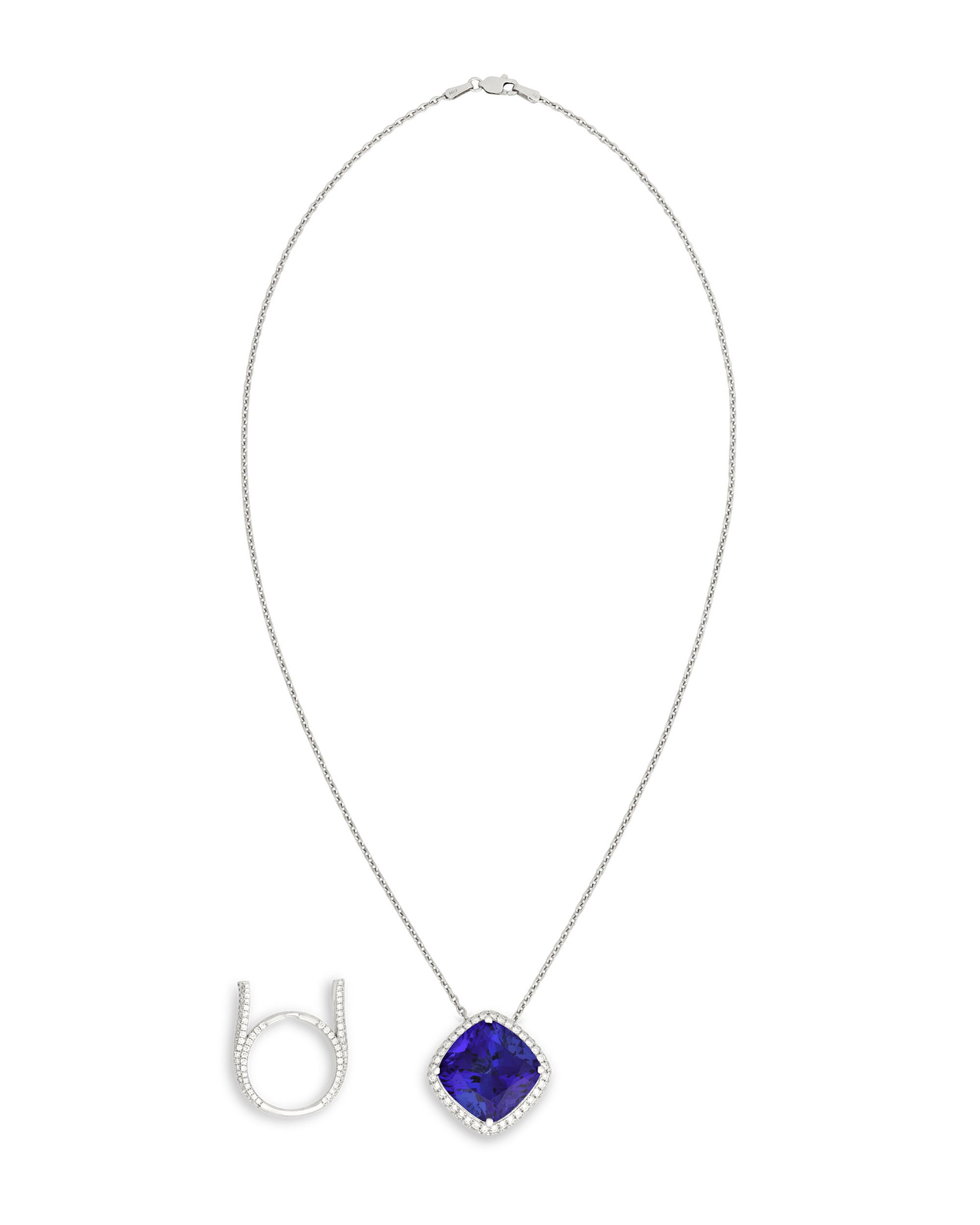 Tanzanite Convertible Pendant Ring, 22.43 Carats