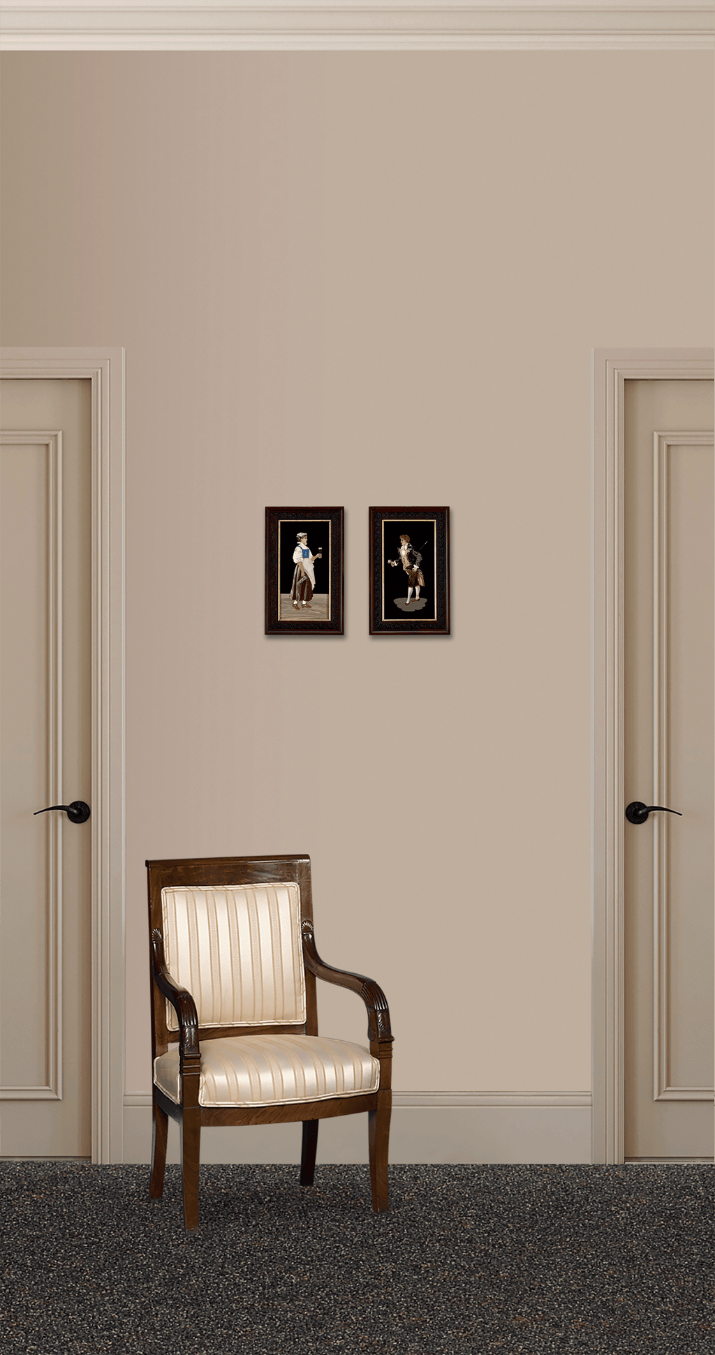Pietre Dure Plaques, Vis á Vis Man and Woman