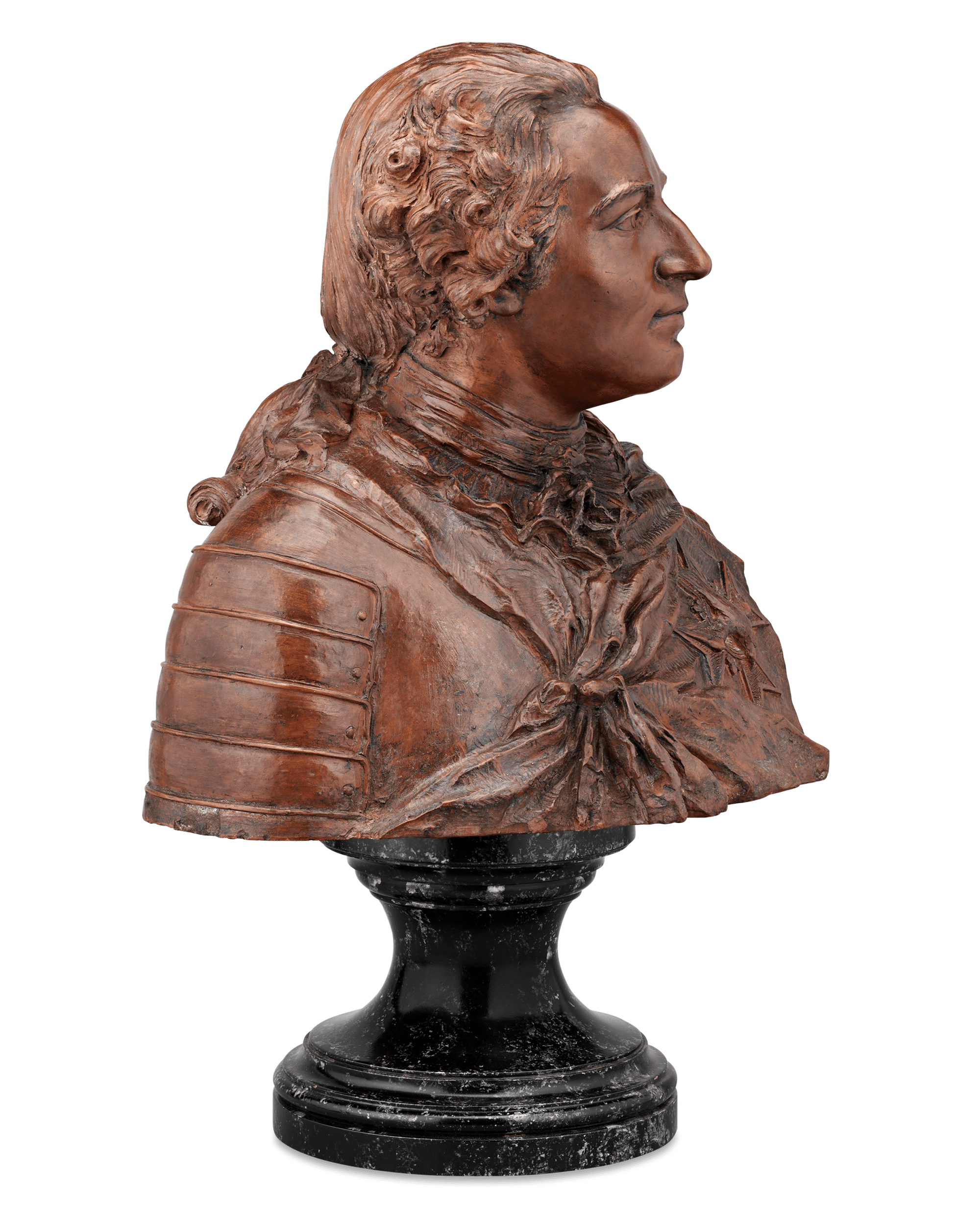 Terracotta Bust of King Louis XV after Lemoyne