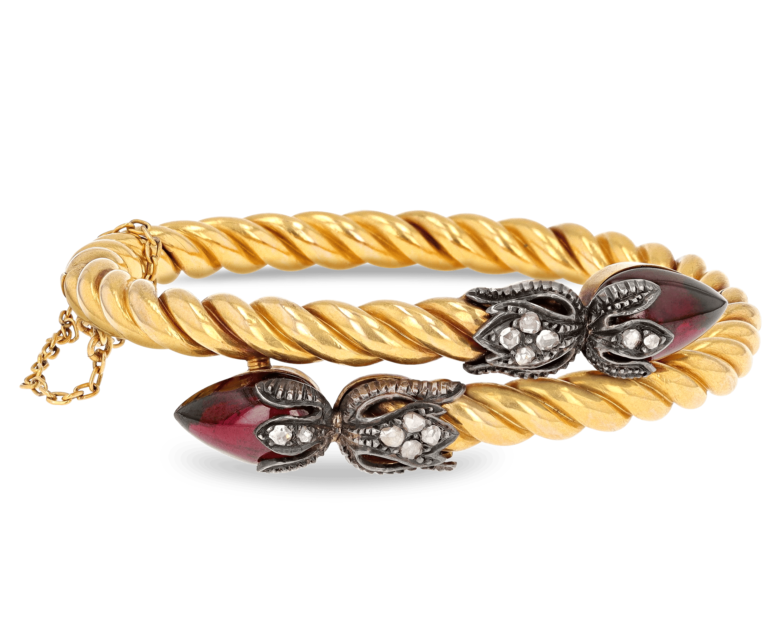 Garnet Snake Bracelet