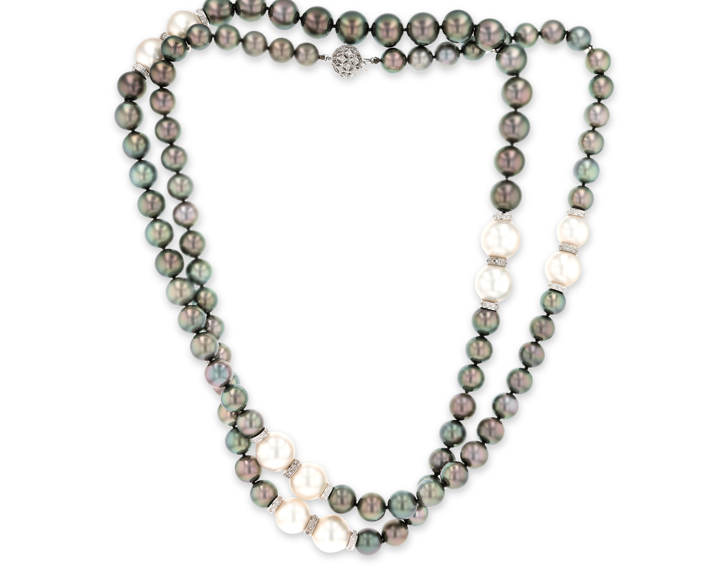 Black and White Pearl Necklace