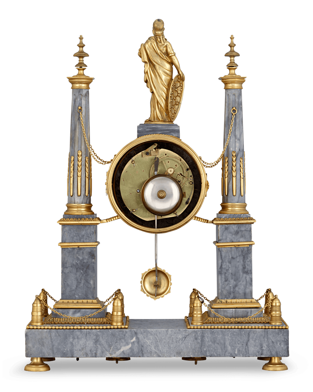 Louis XVI Marble Mantel Clock by Jean-Nicolas Schmit