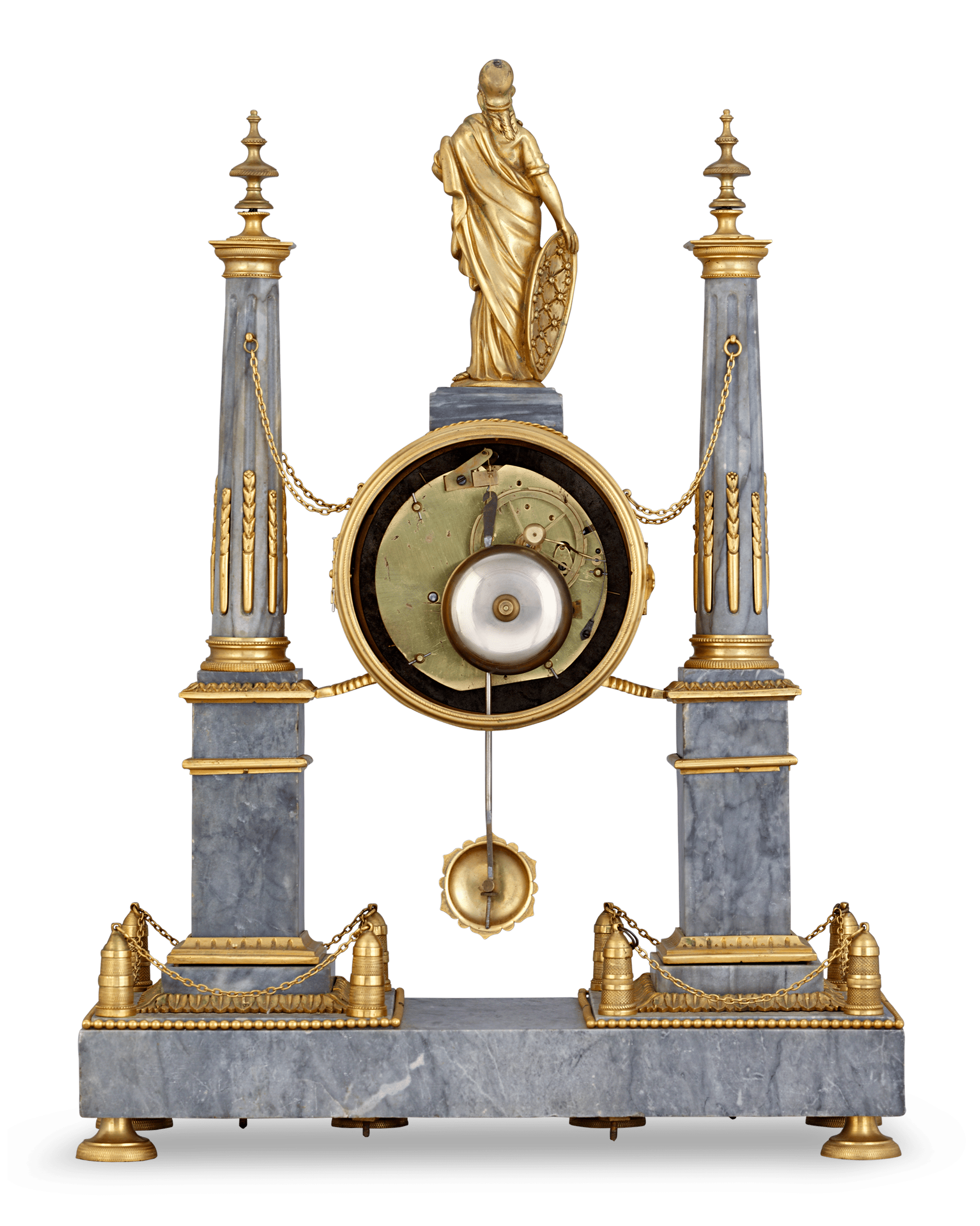 Louis XVI Marble Mantel Clock by Jean-Nicolas Schmit