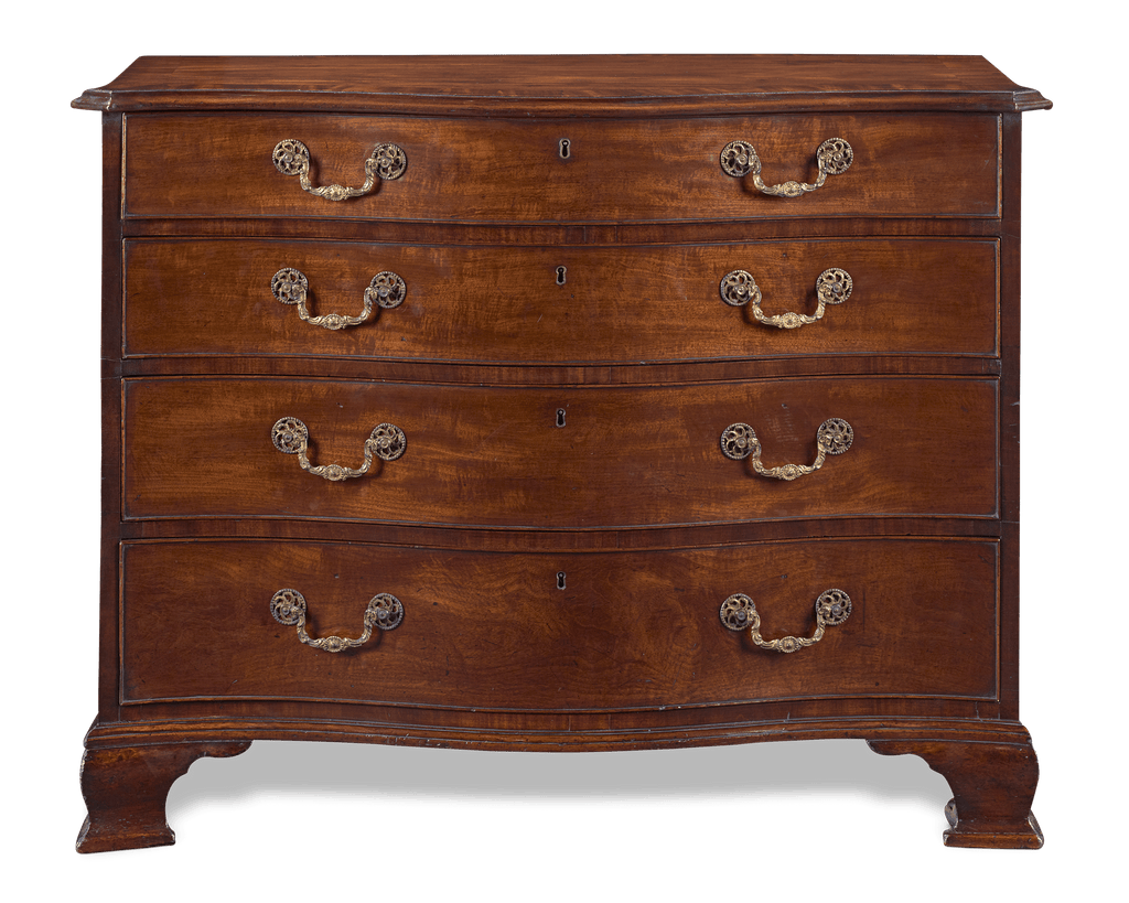 Thomas Chippendale Mahogany Serpentine Chest