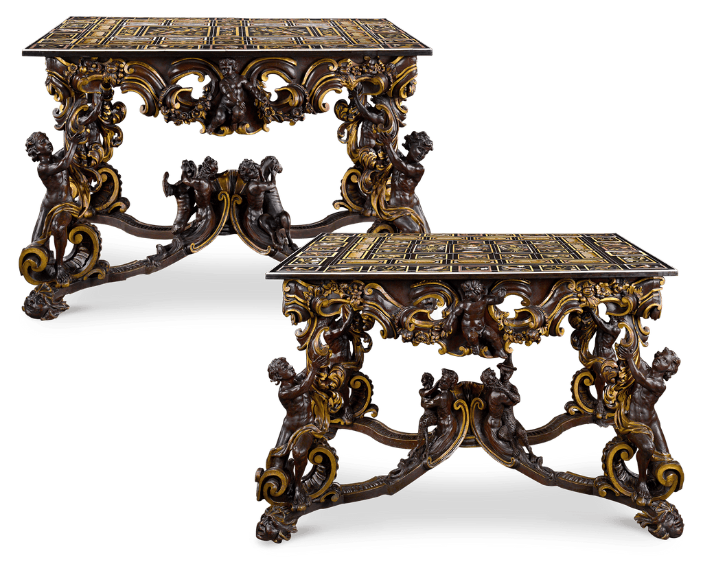 Grand Ducal Pietre Dure Console Tables