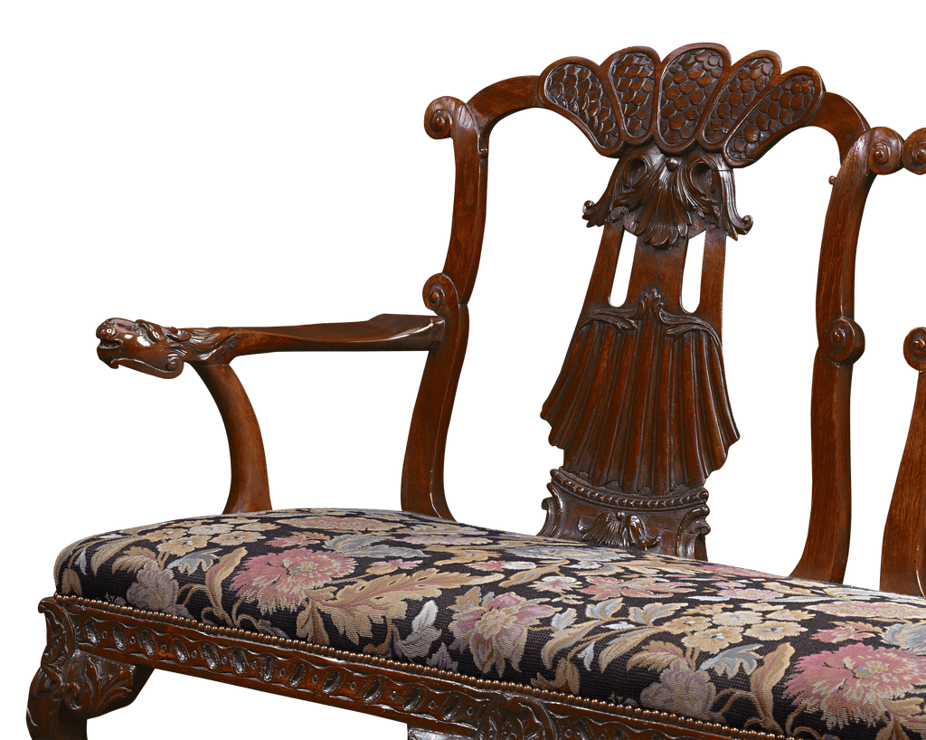 George II Style Mahogany Double Chair Settee