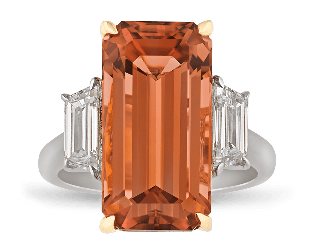 Peach Tourmaline Ring, 10.79 Carats
