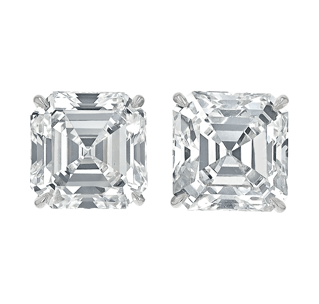 Asscher-Cut Diamond Earrings