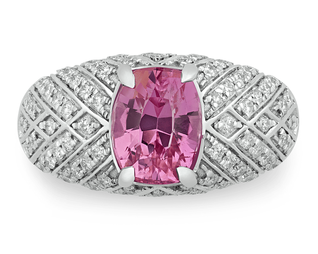 Untreated Pink Sapphire Ring, 2.58 Carats