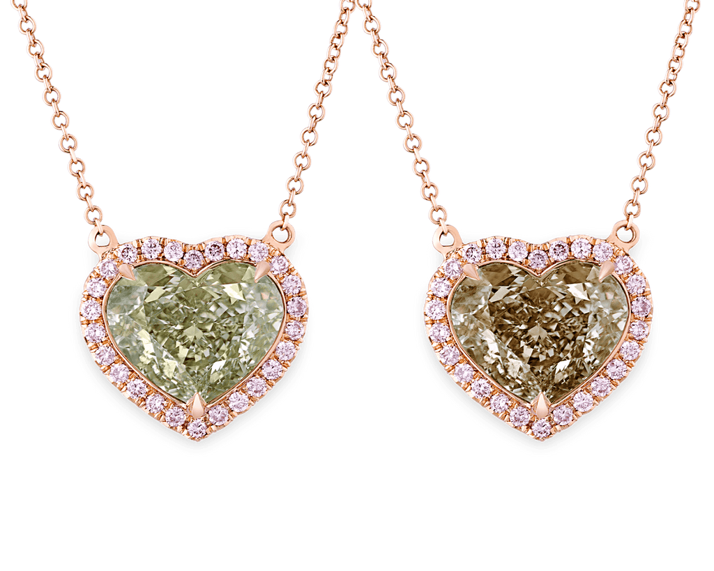 Chameleon Diamond Necklace, 4.41 Carats