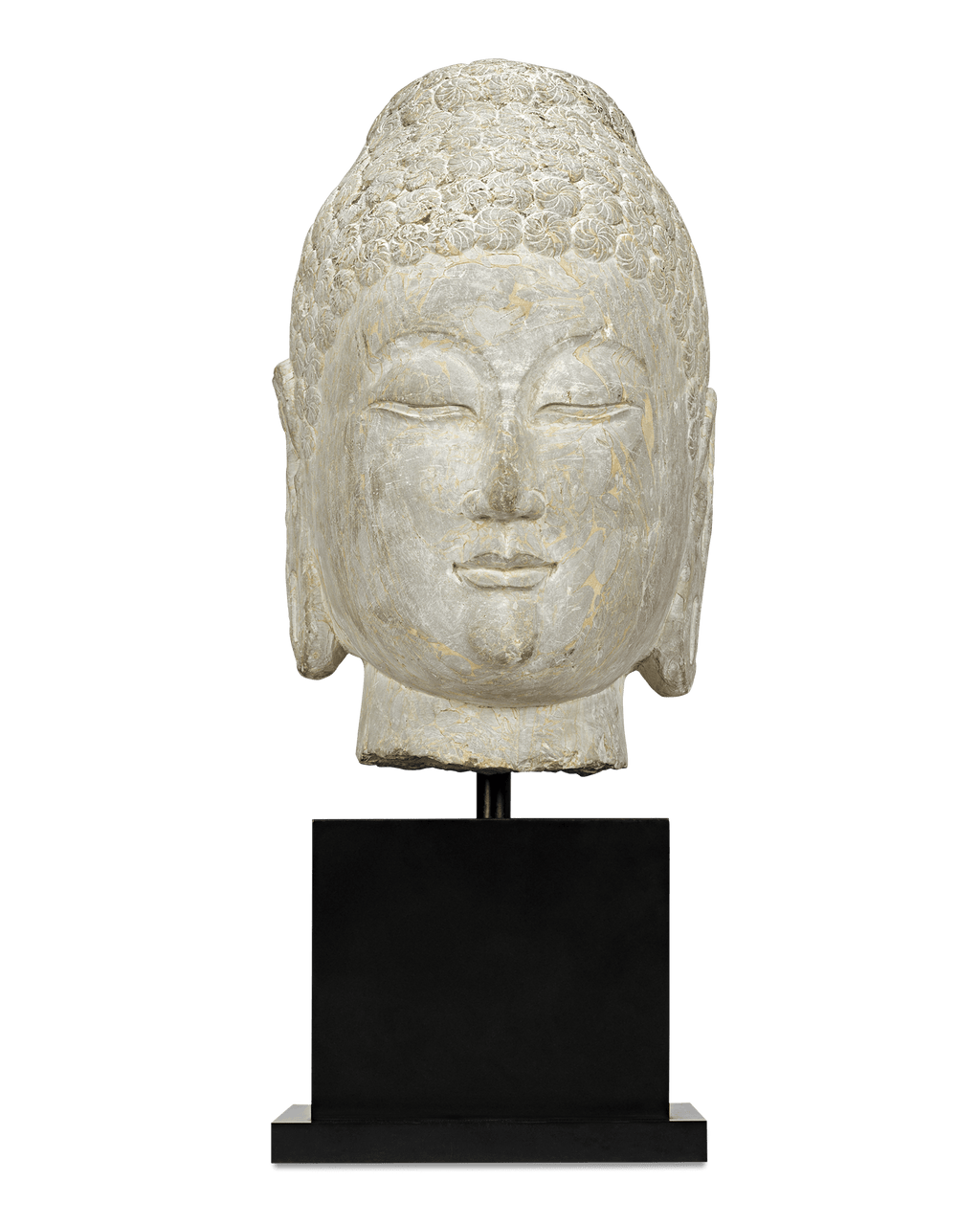 Limestone Buddha Head, 6th-Century Qi Dynasty