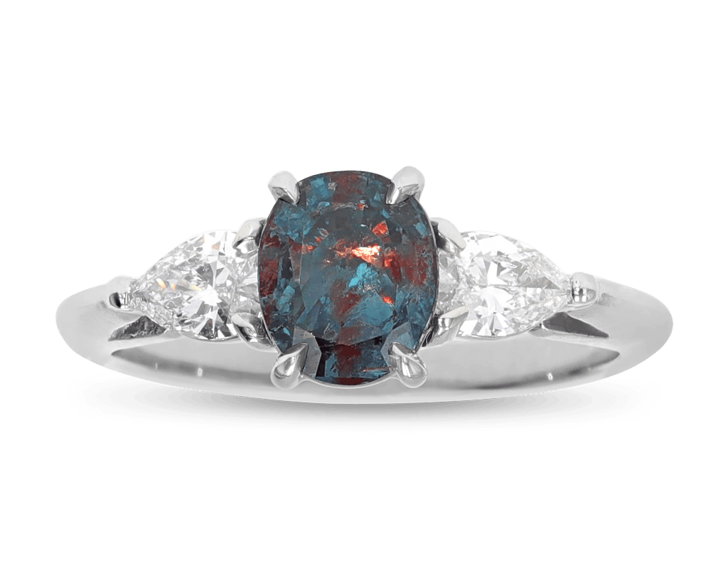 Color Change Russian Alexandrite Ring, 1.31 Carats