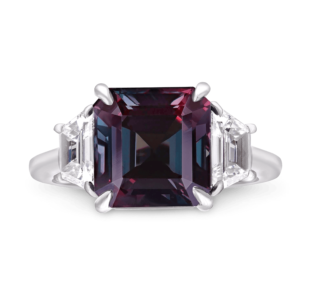 Color-Change Brazilian Alexandrite Ring, 6.90 Carats