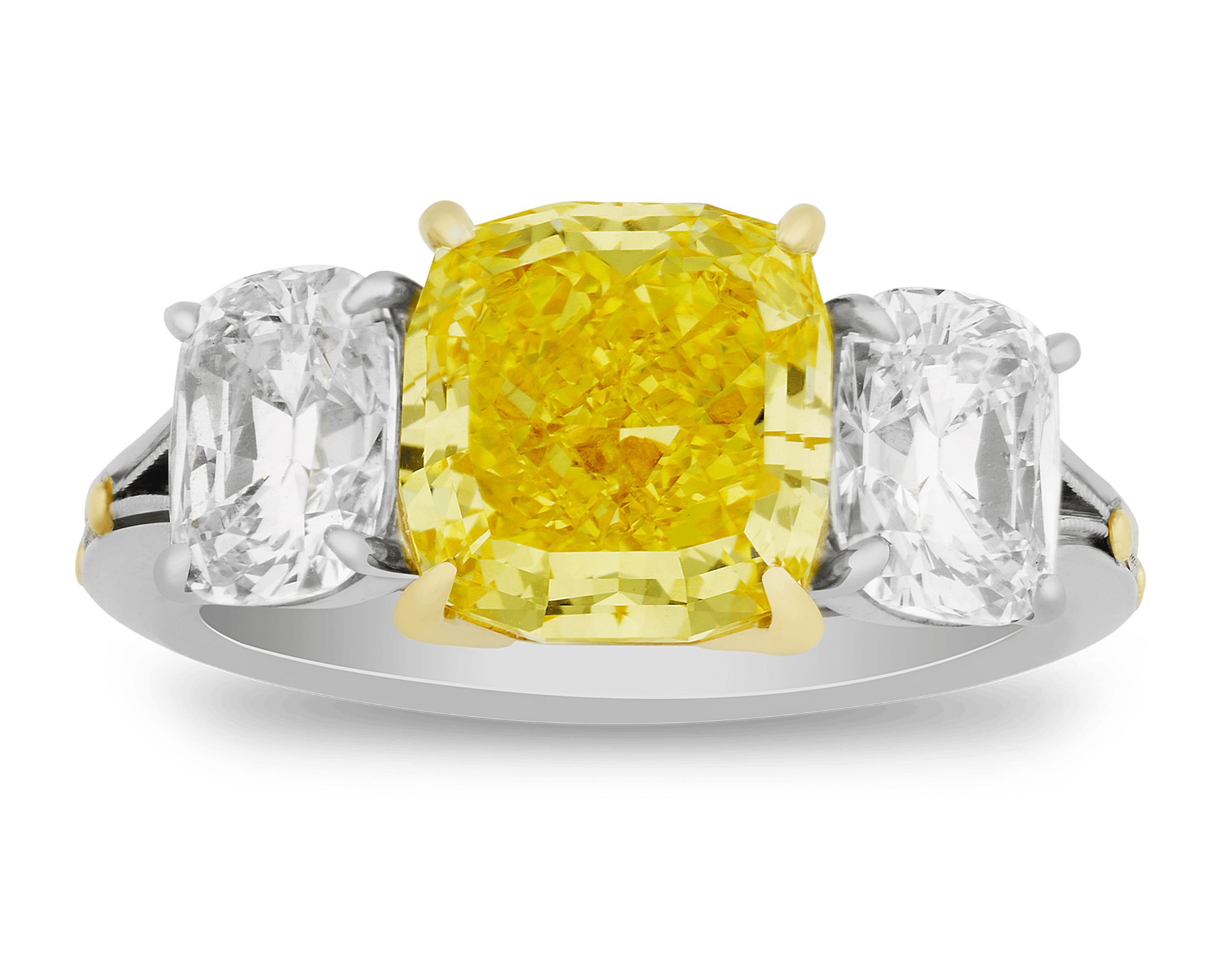 Fancy Vivid Yellow Diamond Ring, 3.70 Carats