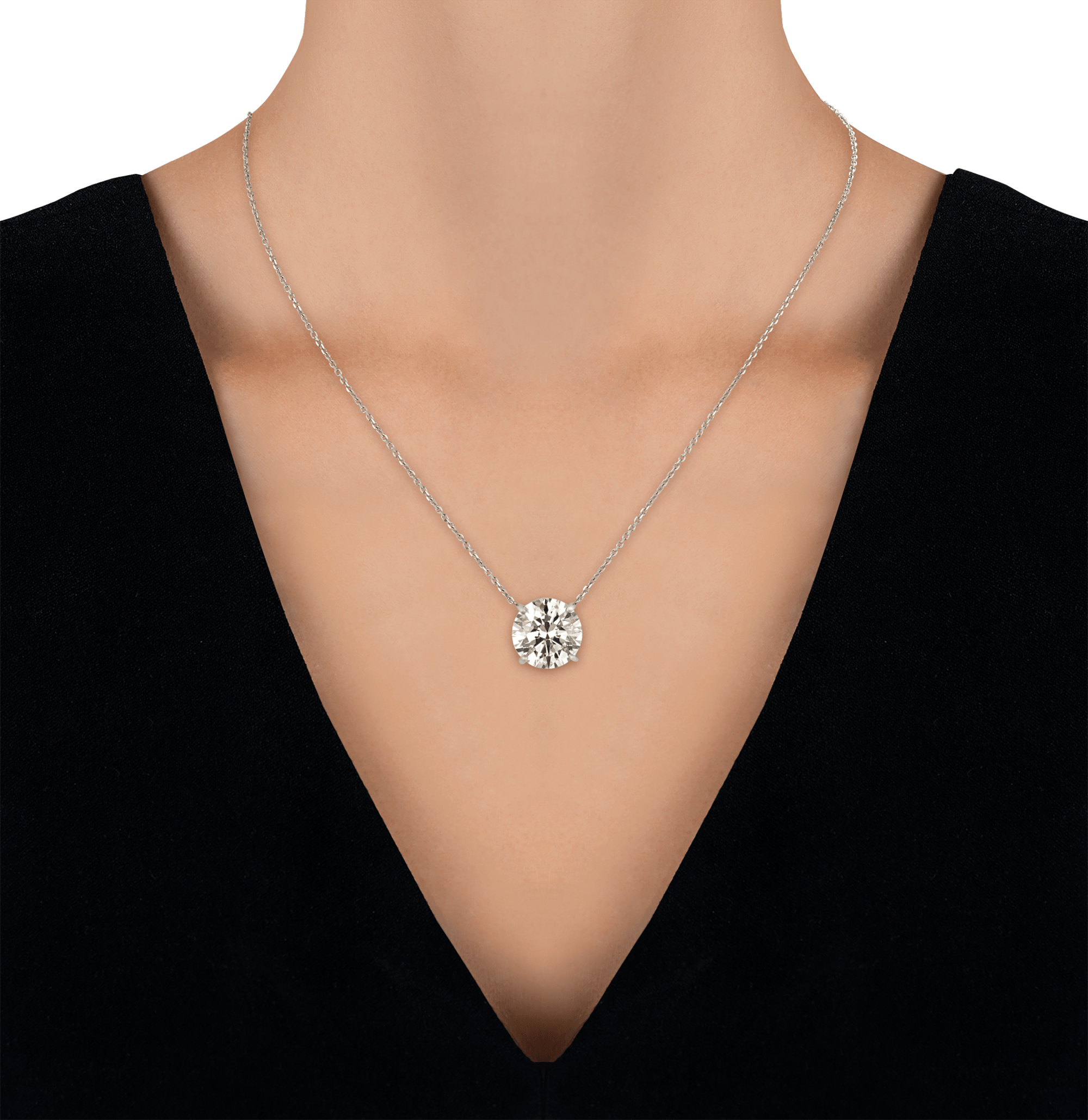 White Diamond Pendant, 11.52 Carat