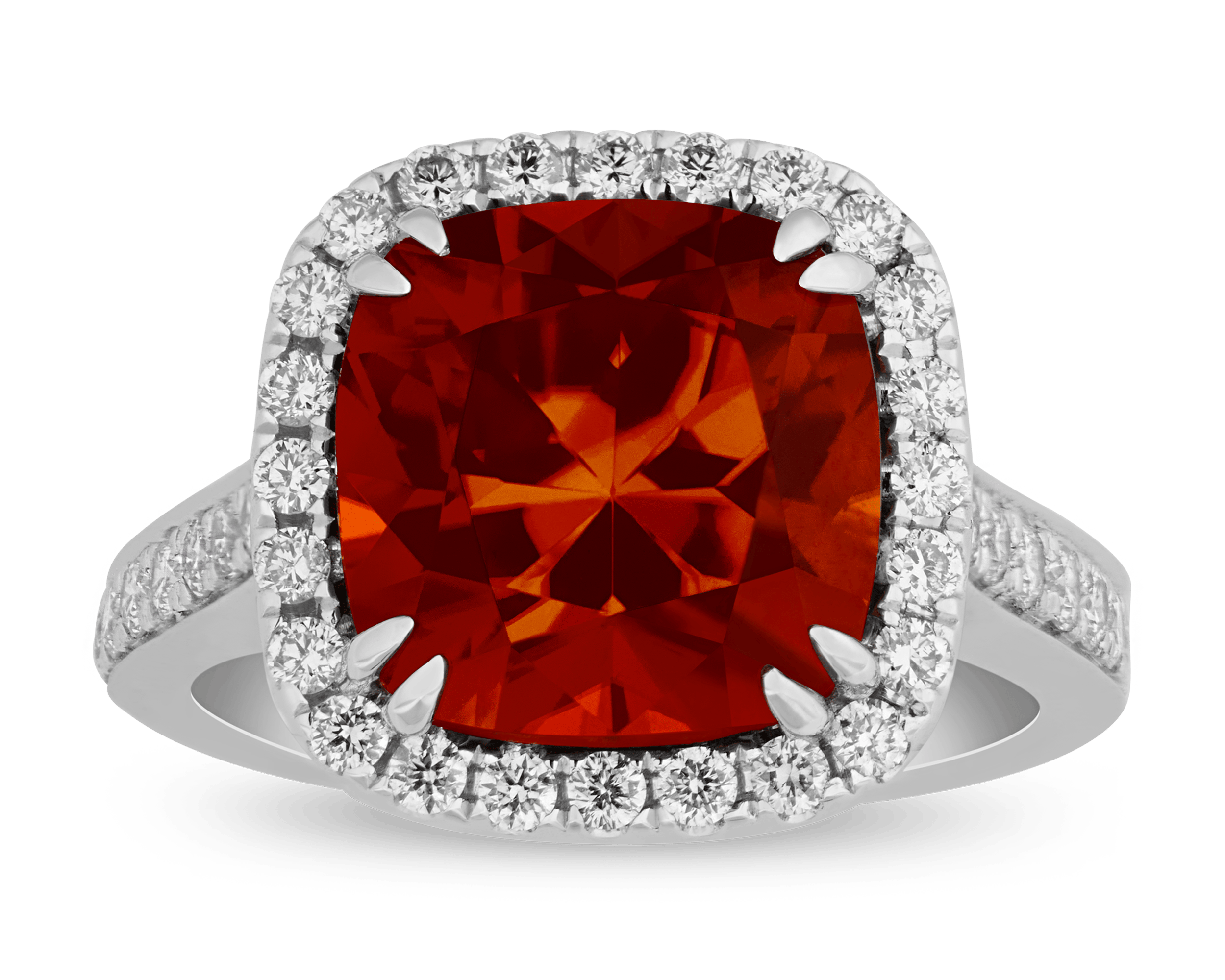 Red Zircon Ring, 9.54 Carats