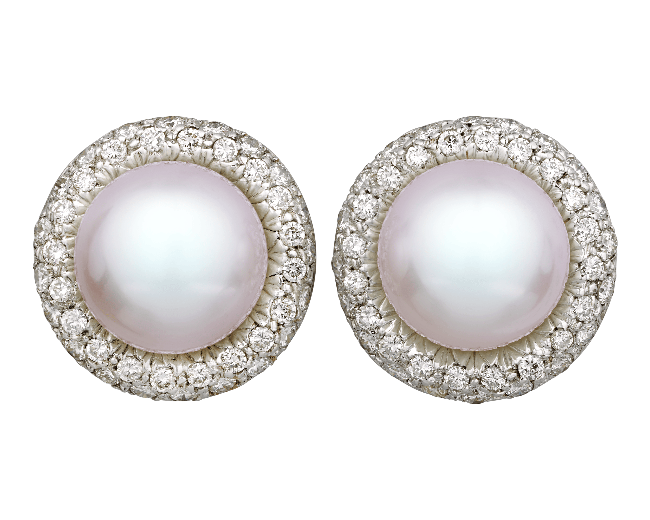 South Sea Rose Orient Pearl Earrings, 12.5-13mm