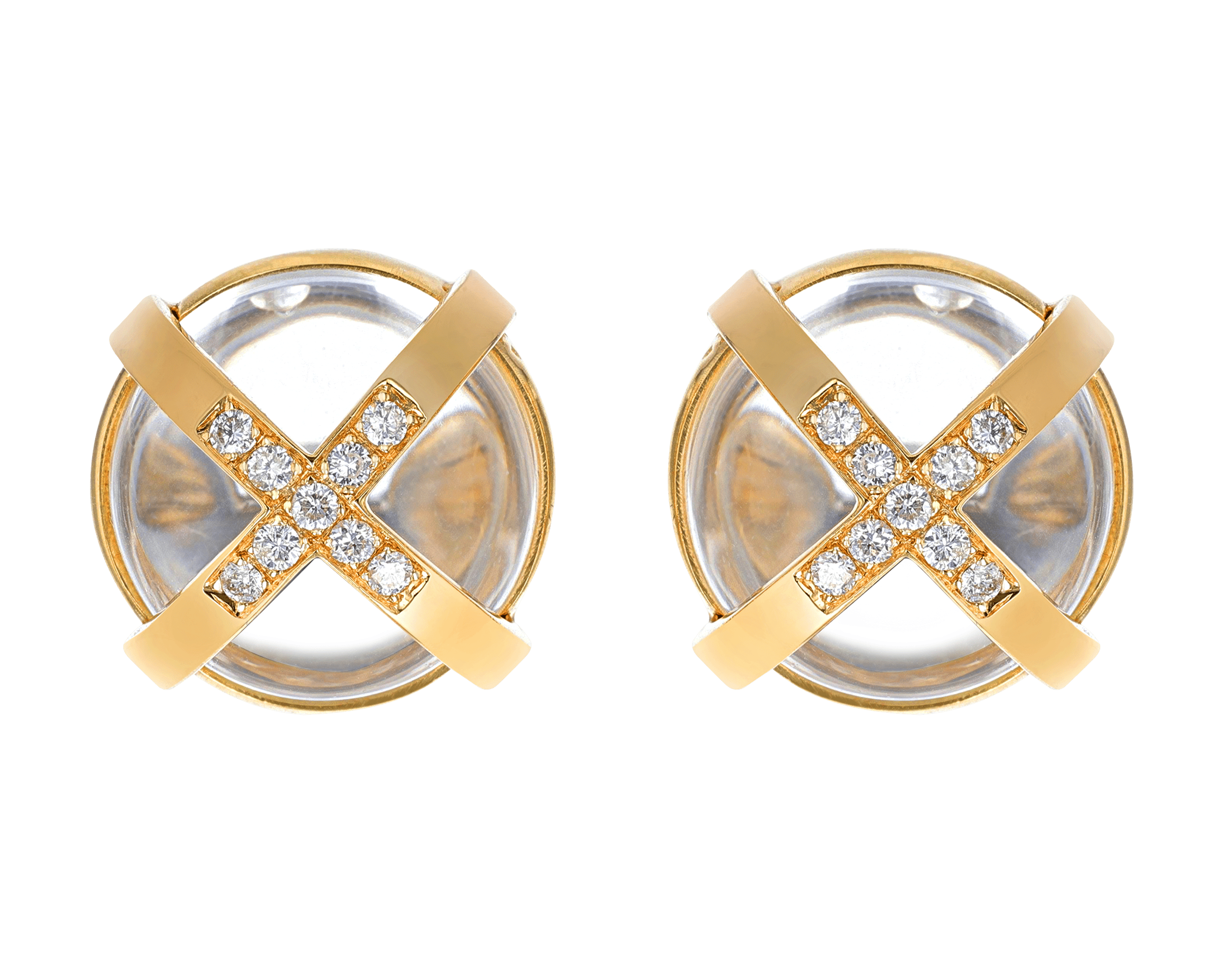 Diamond and Quartz Earrings