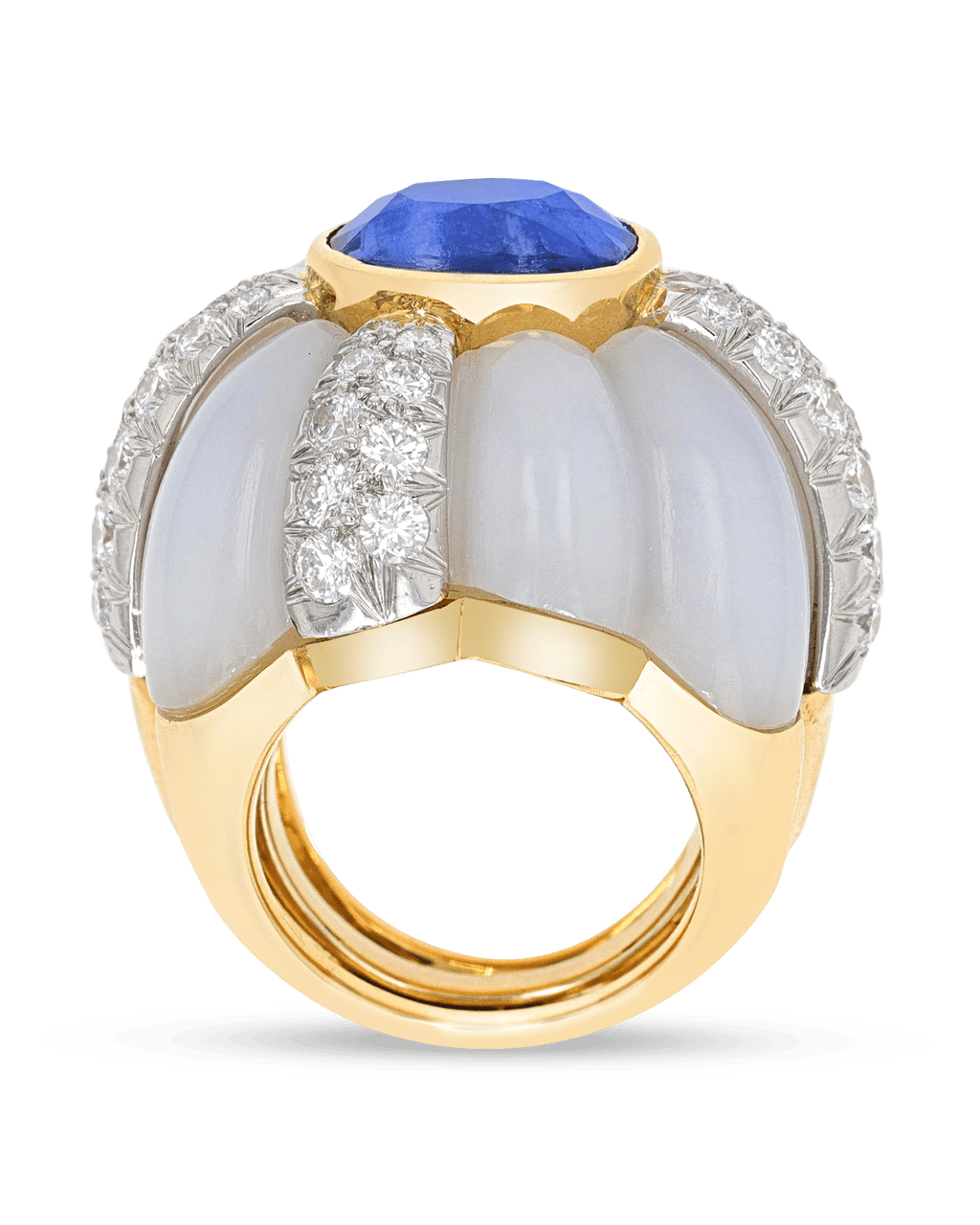 David Webb Sapphire and Diamond Ring