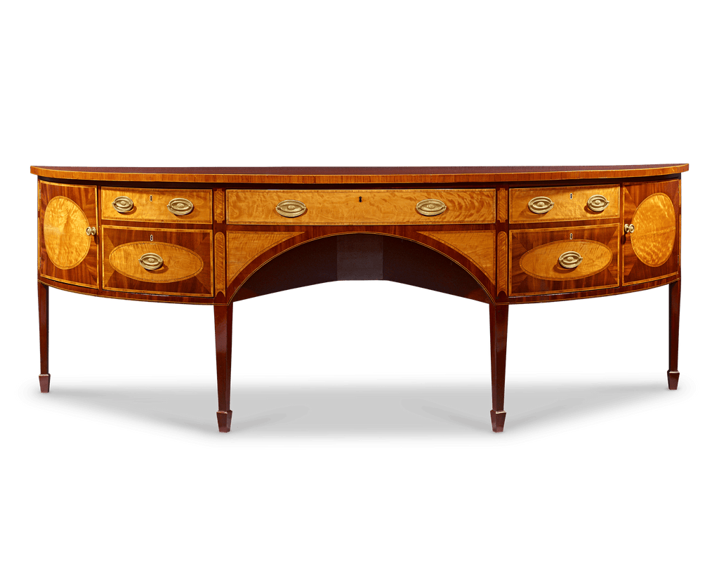 George III Mahogany and Satinwood Sideboard