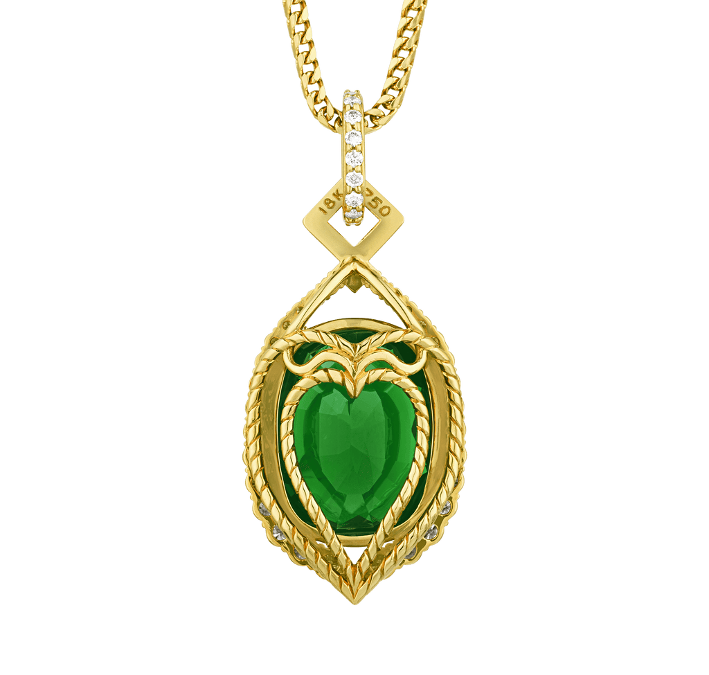 Tsavorite Garnet Pendant, 39.20 Carats