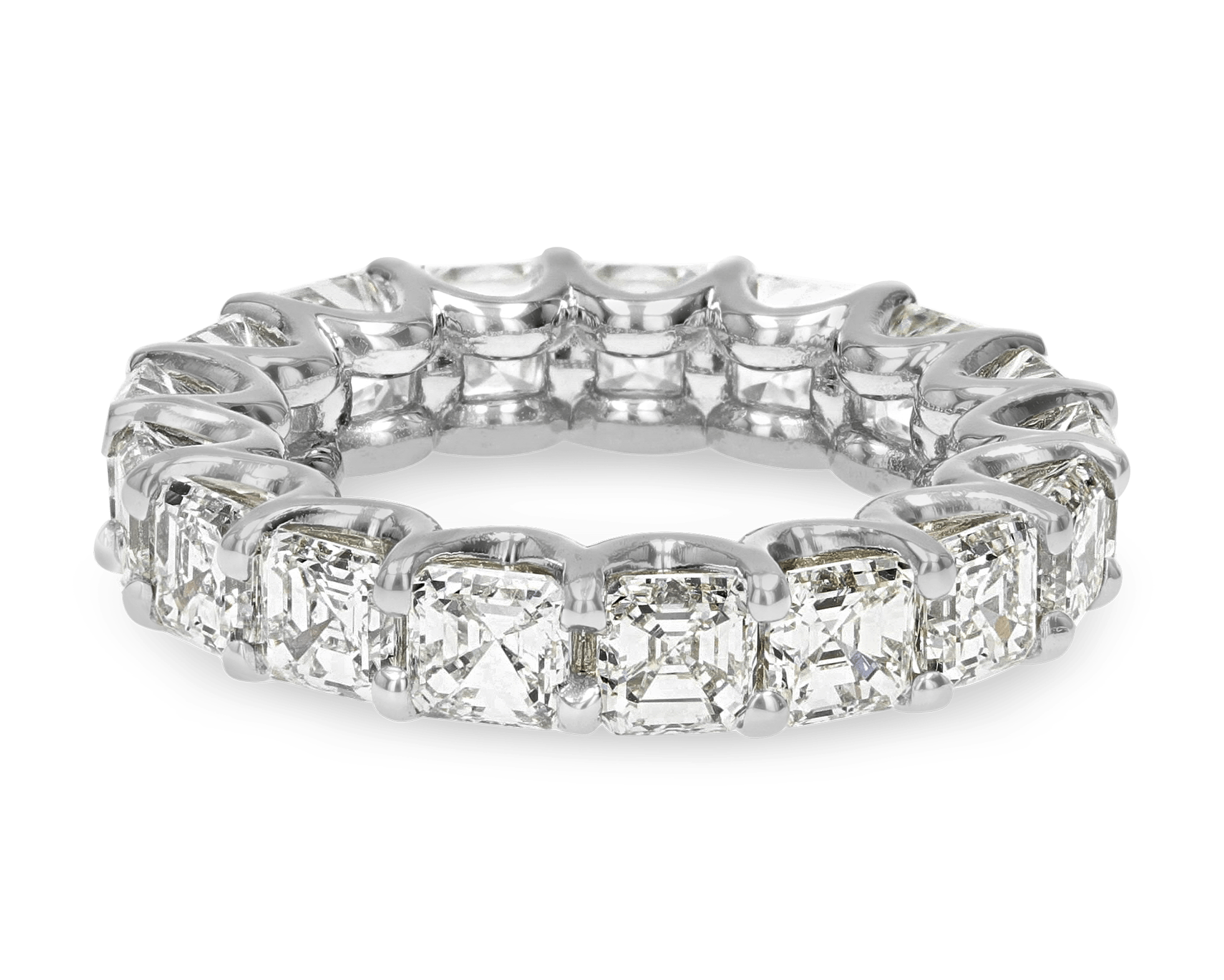 Asscher-Cut Diamond Eternity Band, 6.81 Carats